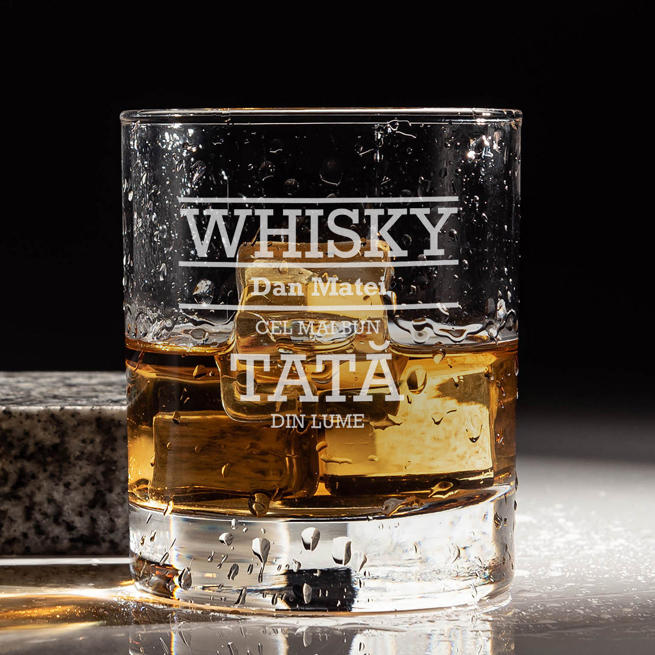 Grawerowana szklanka do whisky dla taty prezent dla taty prezent na dzień ojca szklanka do whisky z grawerem