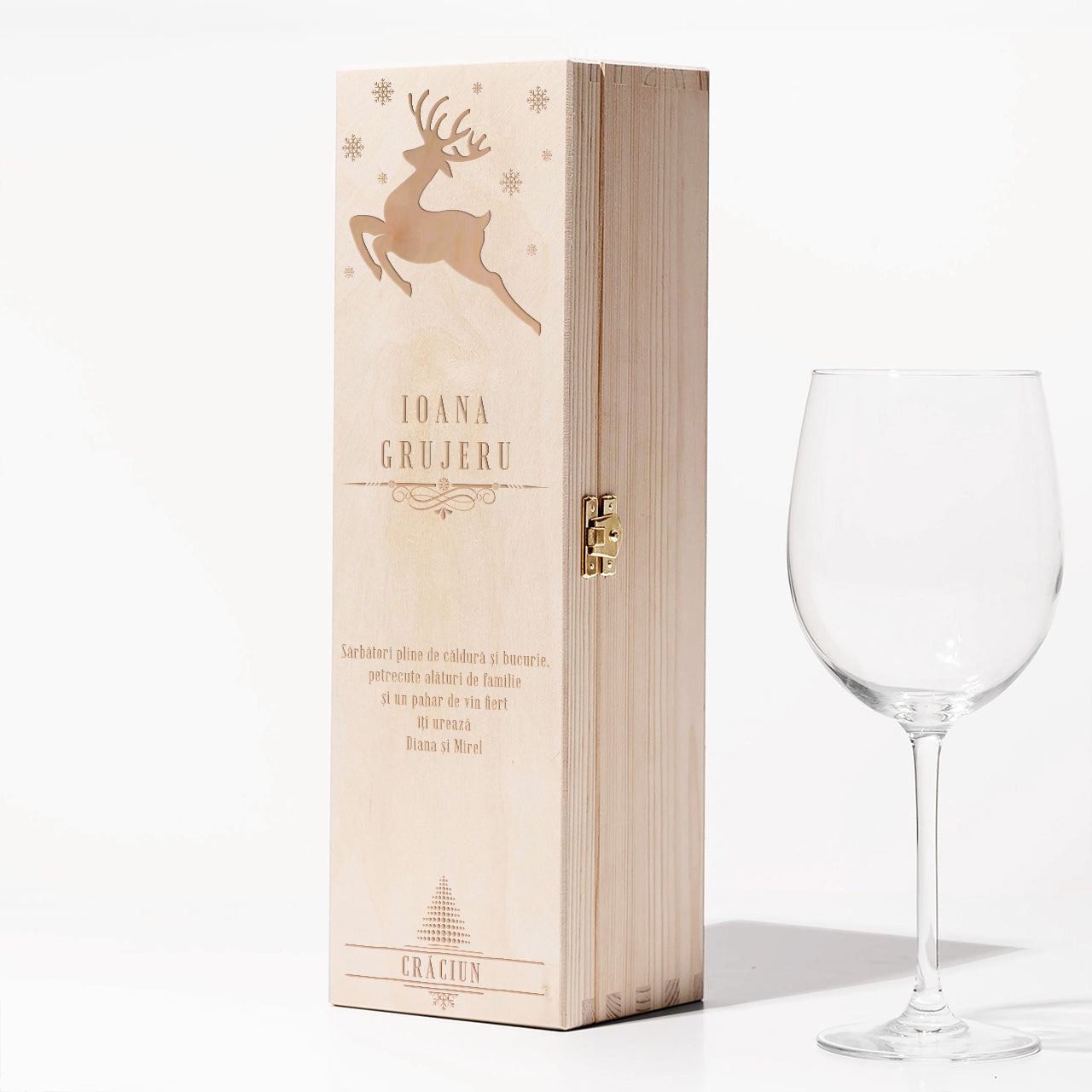 Świąteczna skrzynka na alkohol skrzynka na alkohol prezent świąteczny skrzynka