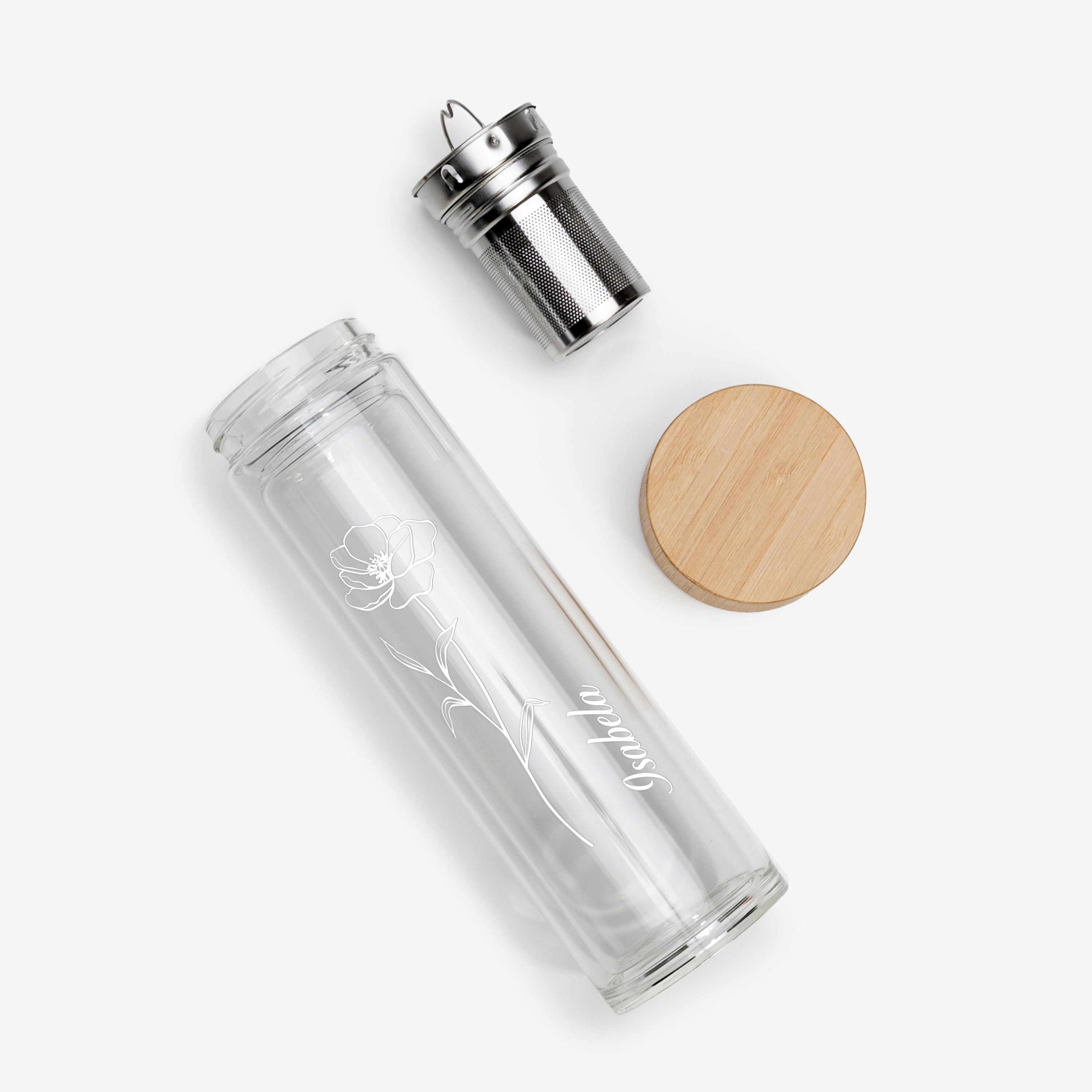 Sticlă cu infuzor pentru mama - cadou pentru ziua de nume 