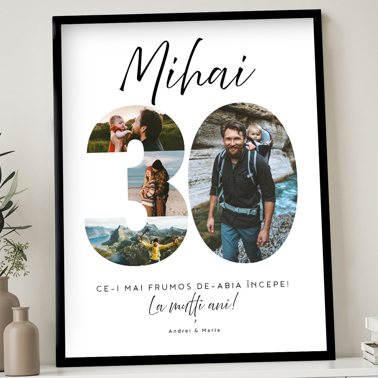 Tablou personalizat pentru aniversarea a 30 de ani