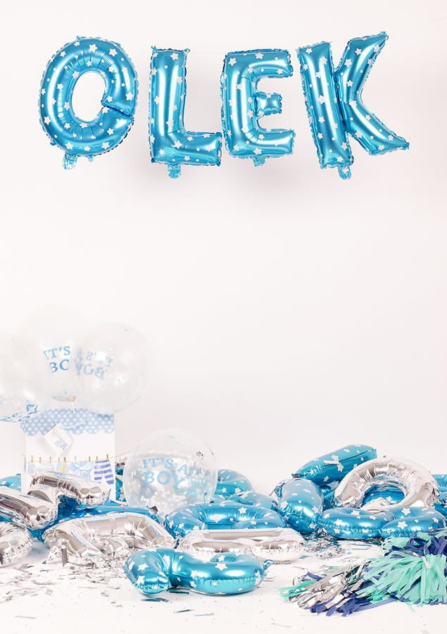 Balon din folie pentru aer LITERĂ L bleu 40 cm