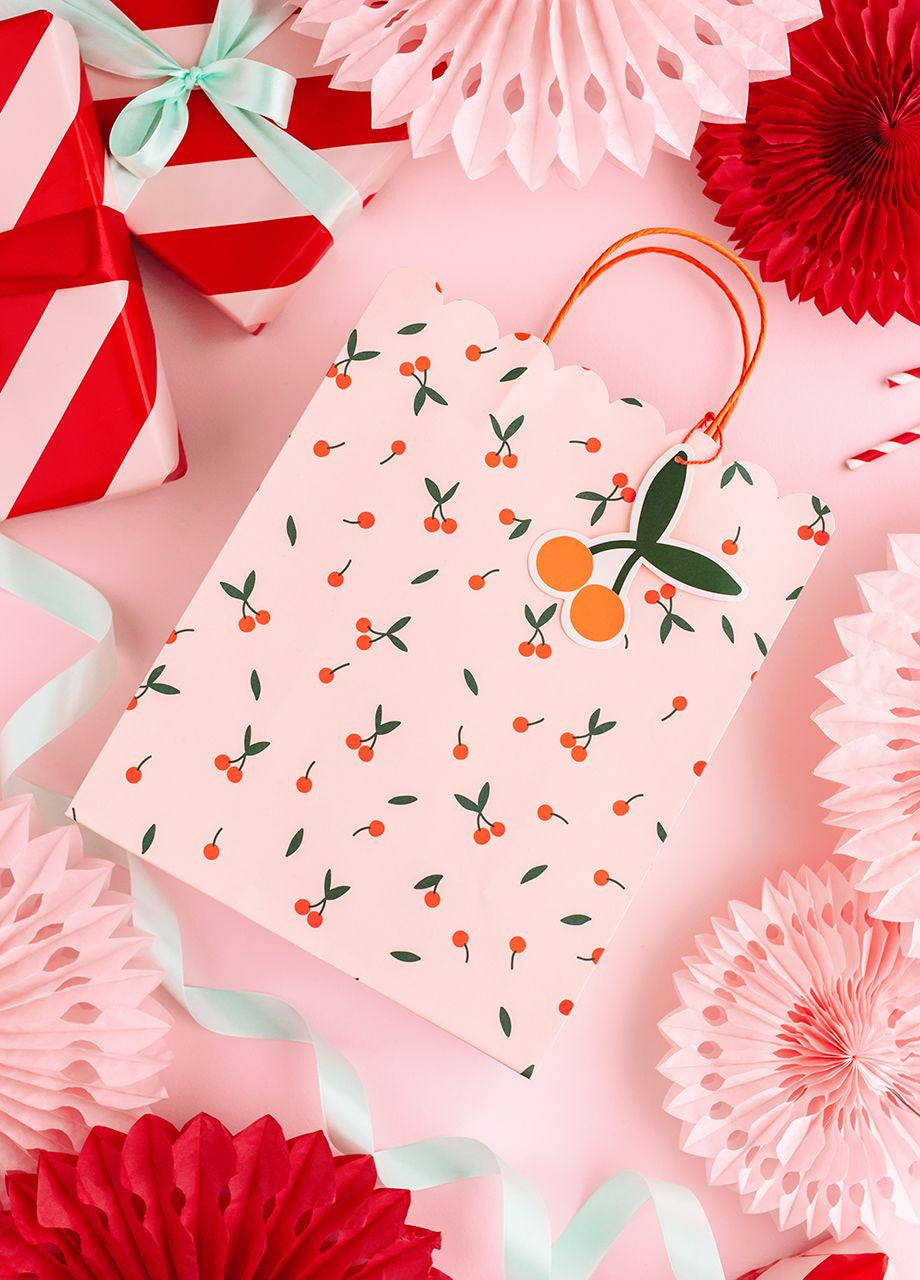 Pungă de cadou cu cireșe