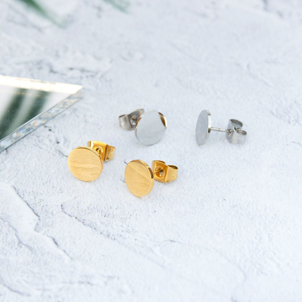 Cercei placate cu aur - plăcuțe