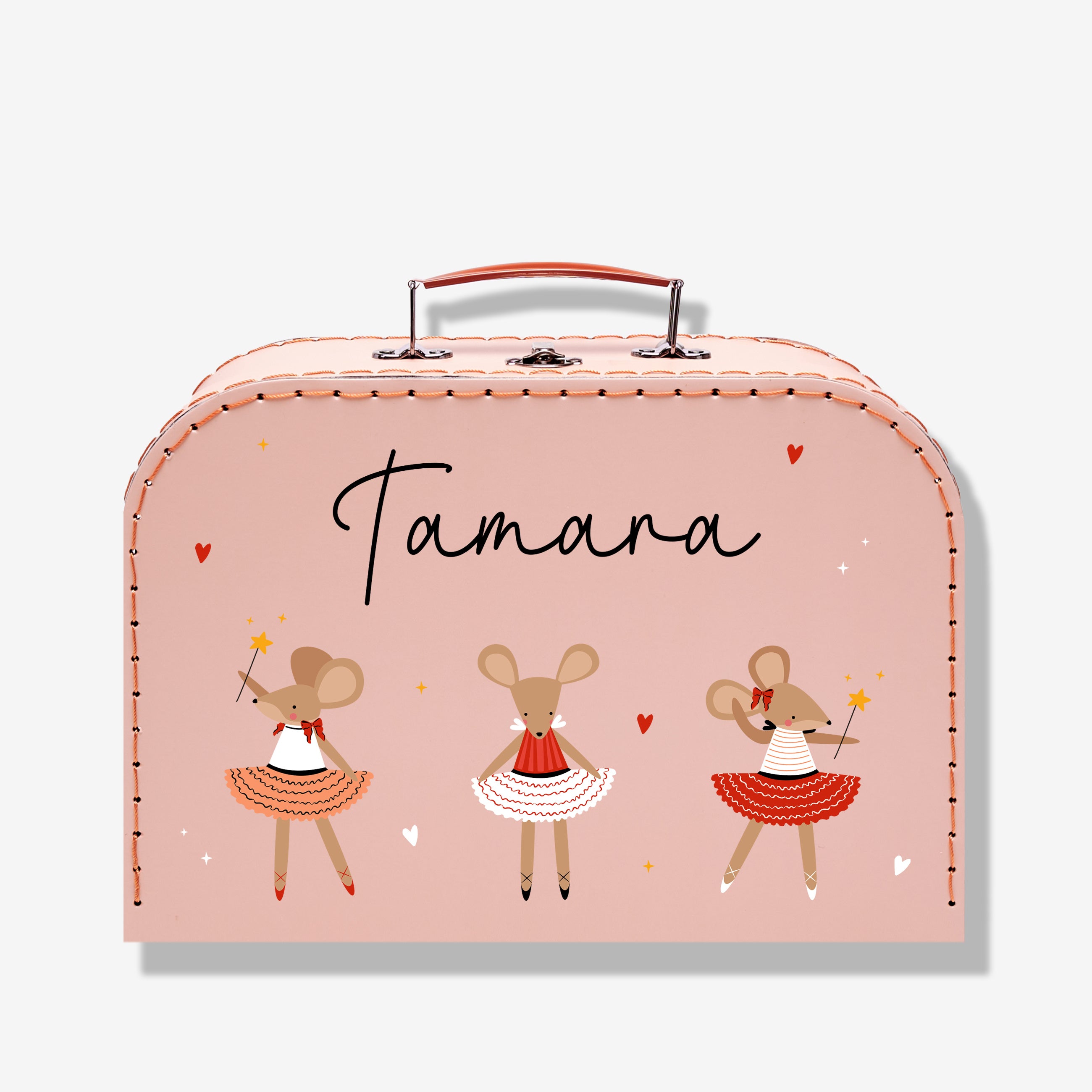 Personalizowany kuferek dla dziewczynki - Myszki Baletnice prezent dla dziewczynki kuferek personalizowany