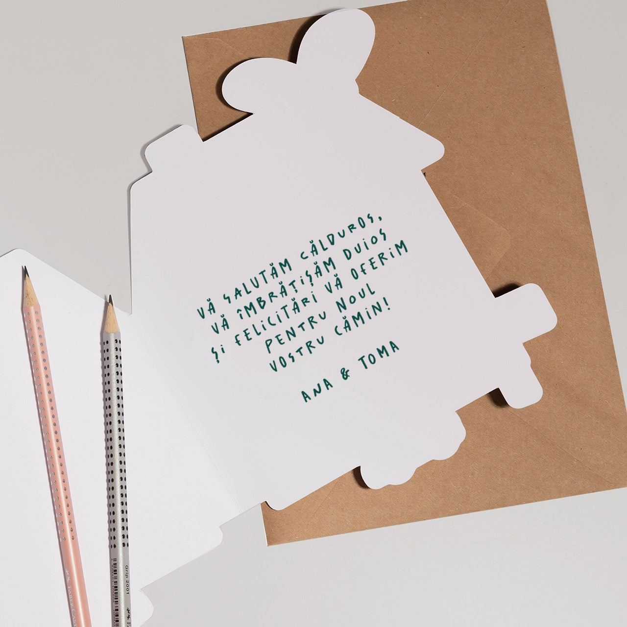 Felicitare personalizată pentru petrecere de casă nouă - Adresă nouă