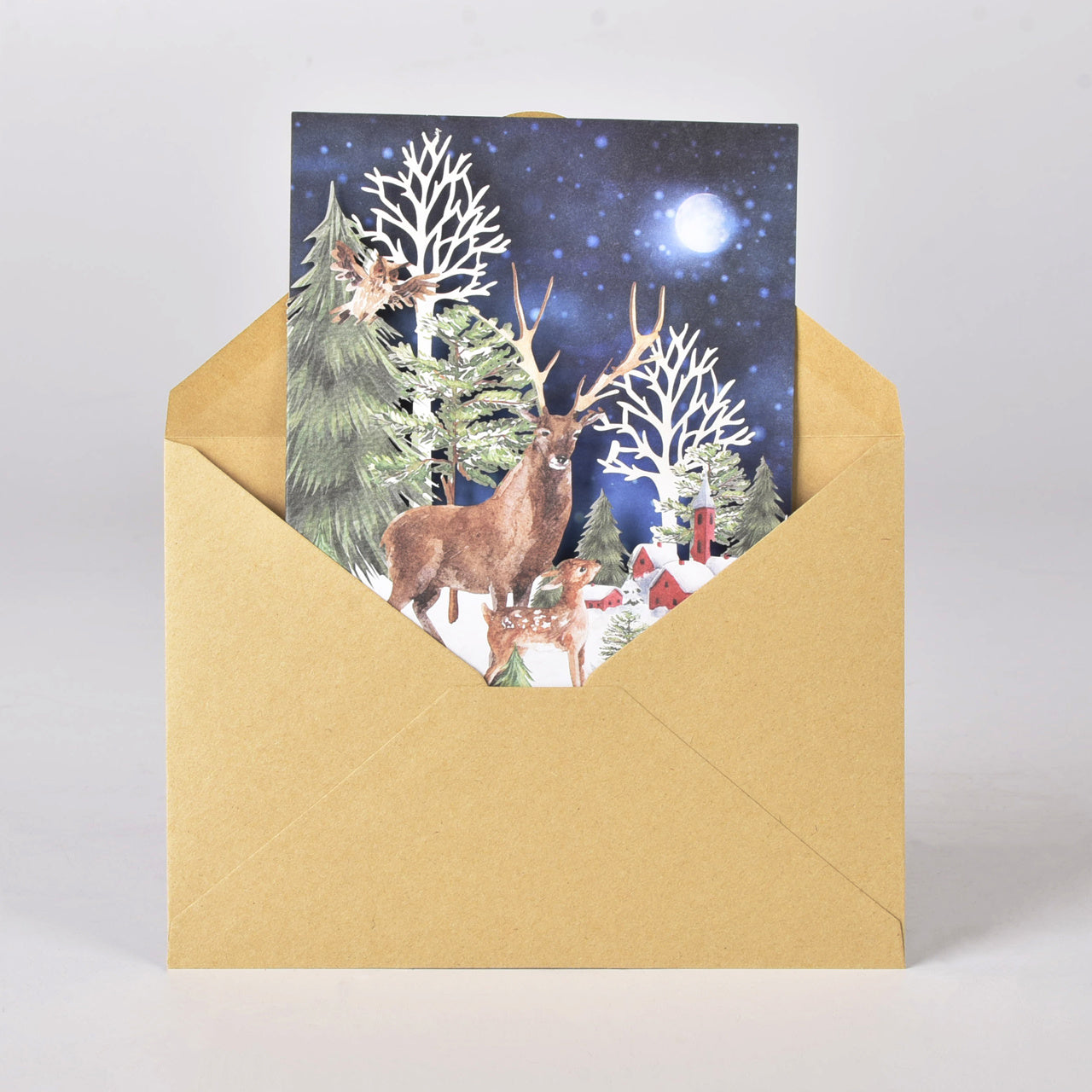 Świąteczna Kartka Zimowa upominek na Święta kartka na Boże Narodzenie kartka świąteczna