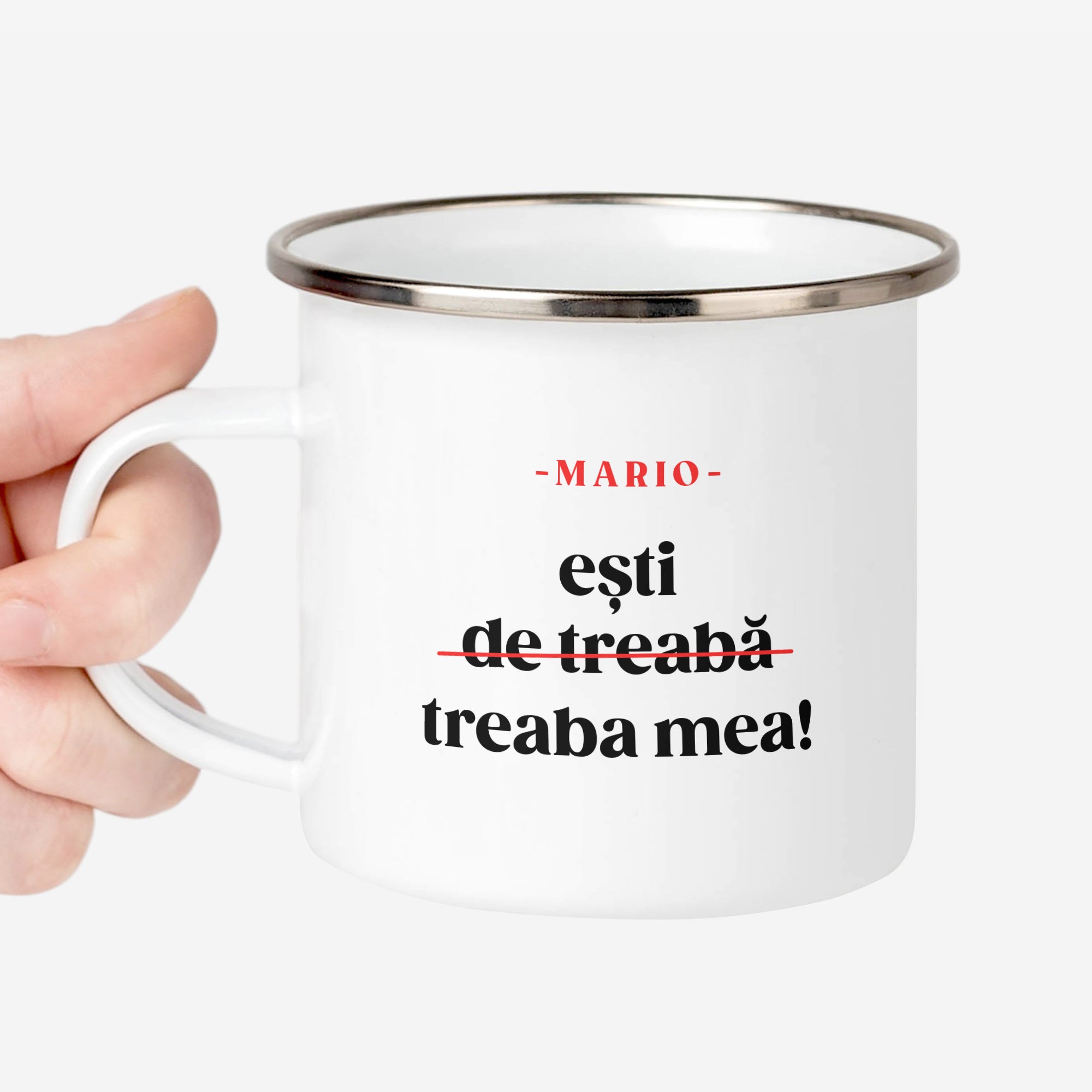 Emaliowany kubek dla chłopaka - Jesteś Swój Chłop kubek personalizowany dla chłopaka kubek na Dzień Chłopaka
