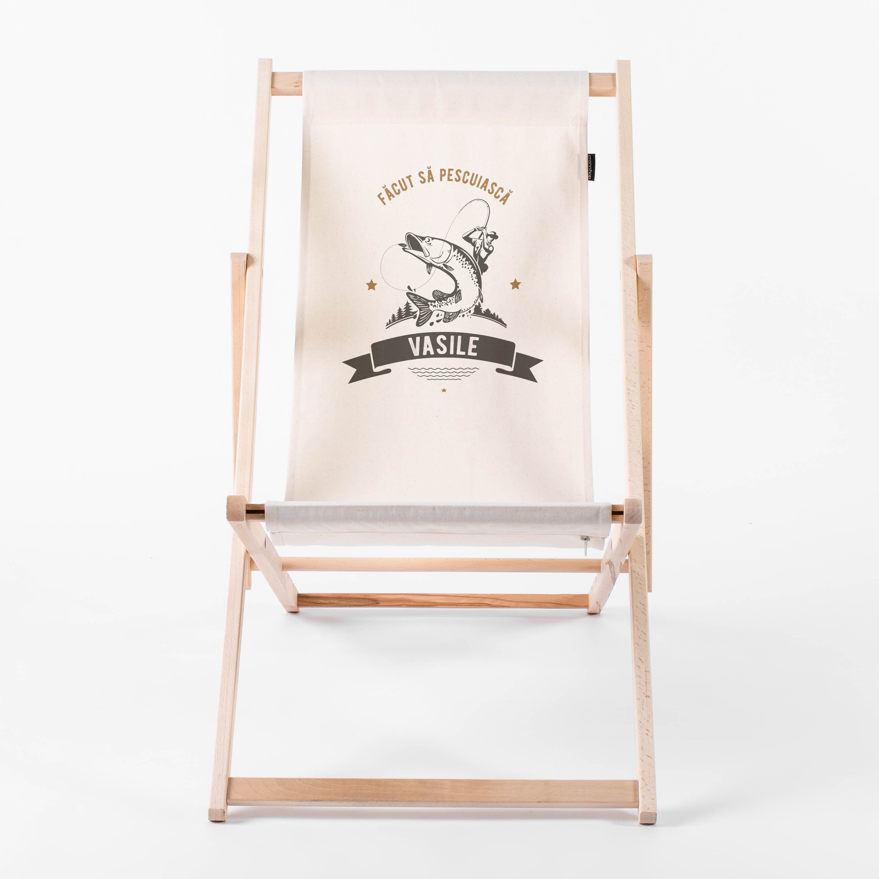 Șezlong cu imprimeu – Creat pentru pescuit – cadou pentru pescar
