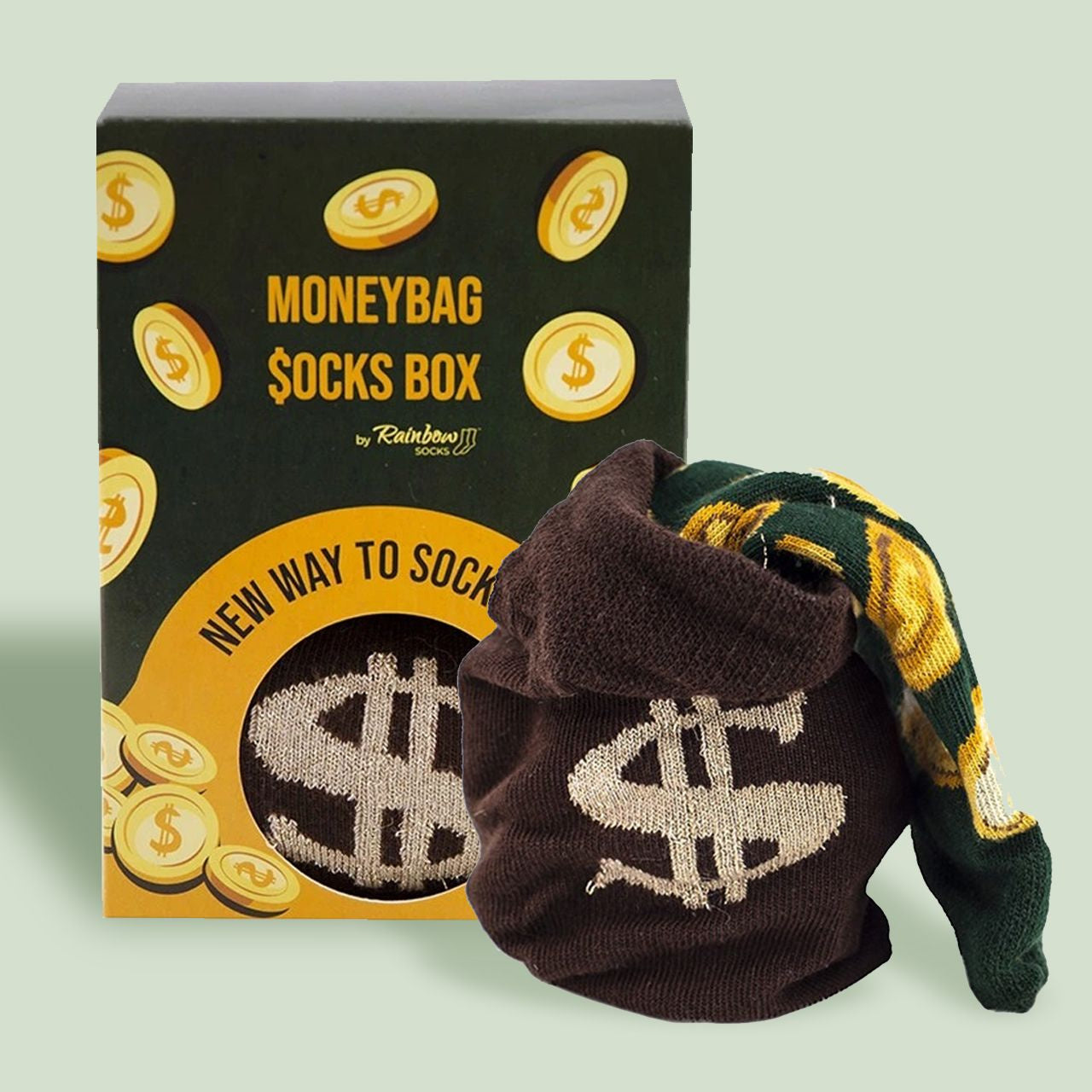 Oryginalne skarpetki - worek z pieniędzmi śmieszne skarpetki męskie prezent dla chłopaka prezent dla męża