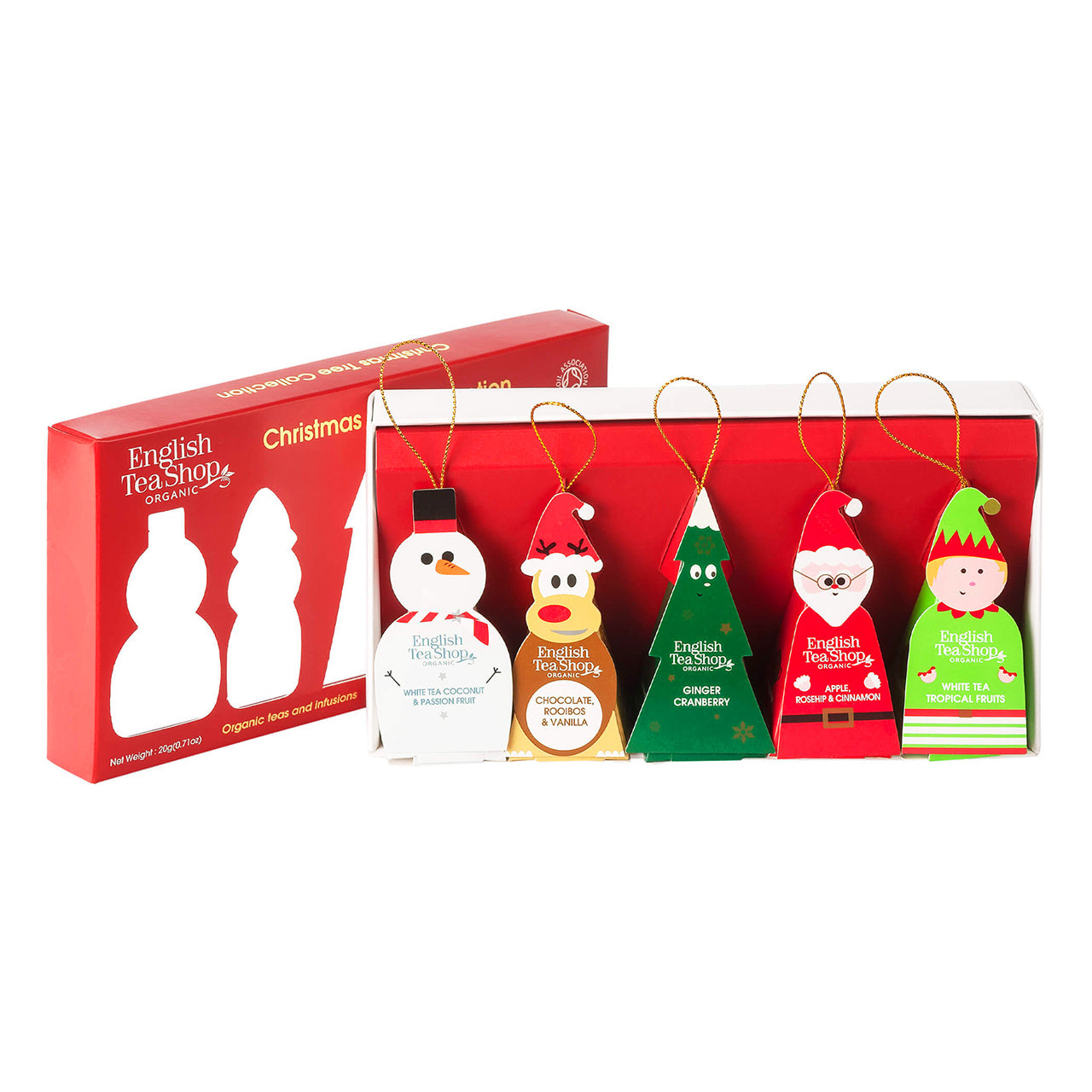 Świąteczne herbaty Zawieszki na choinkę zestaw herbat zestaw herbat na prezent zestaw świątecznych herbat