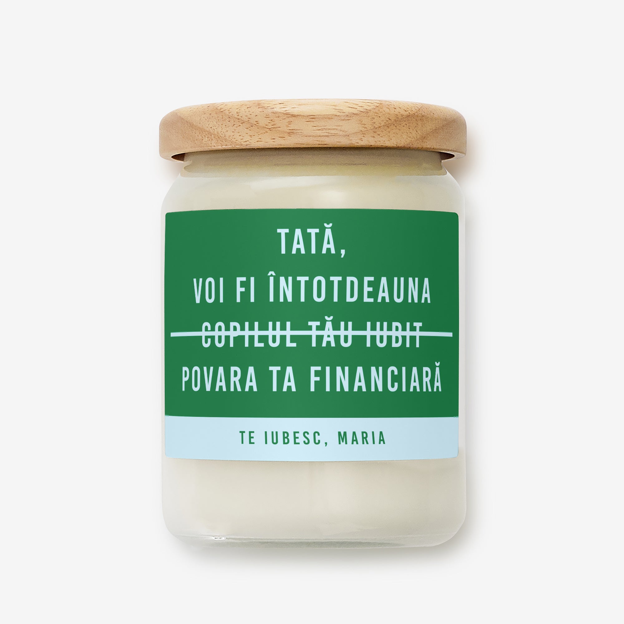 Lumânare personalizată - cadou amuzant de Ziua Tatălui