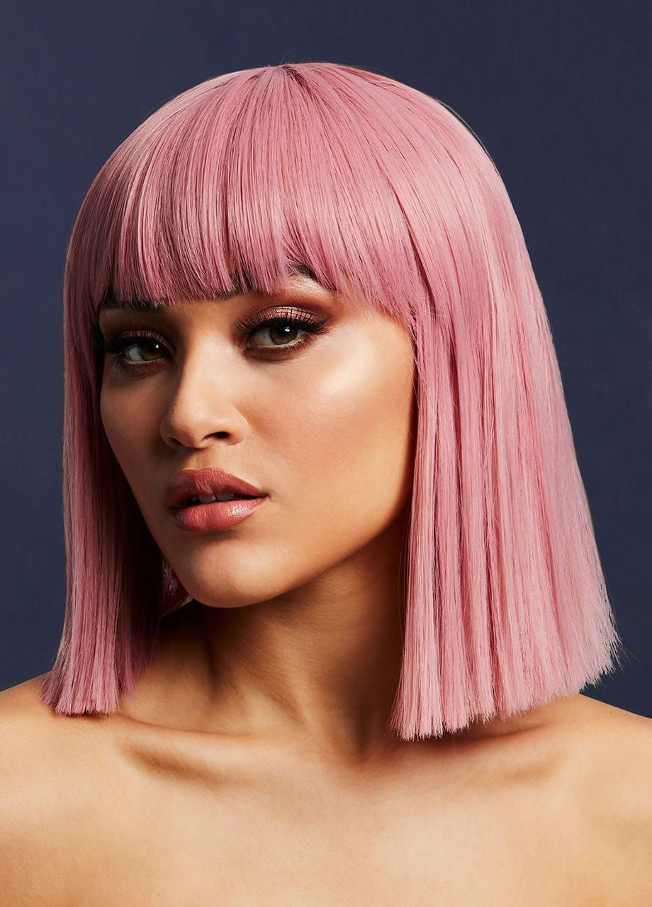 Perucă LONG BOB roz