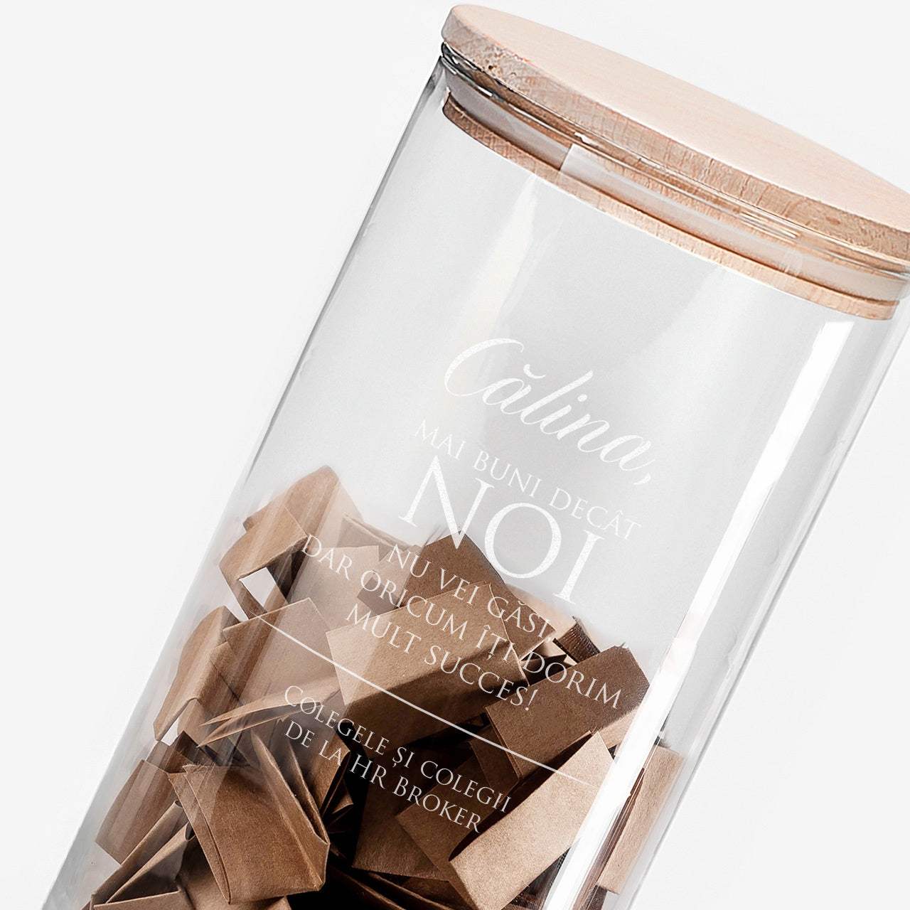 Borcan personalizat cu urări – cadou de rămas-bun de la serviciu