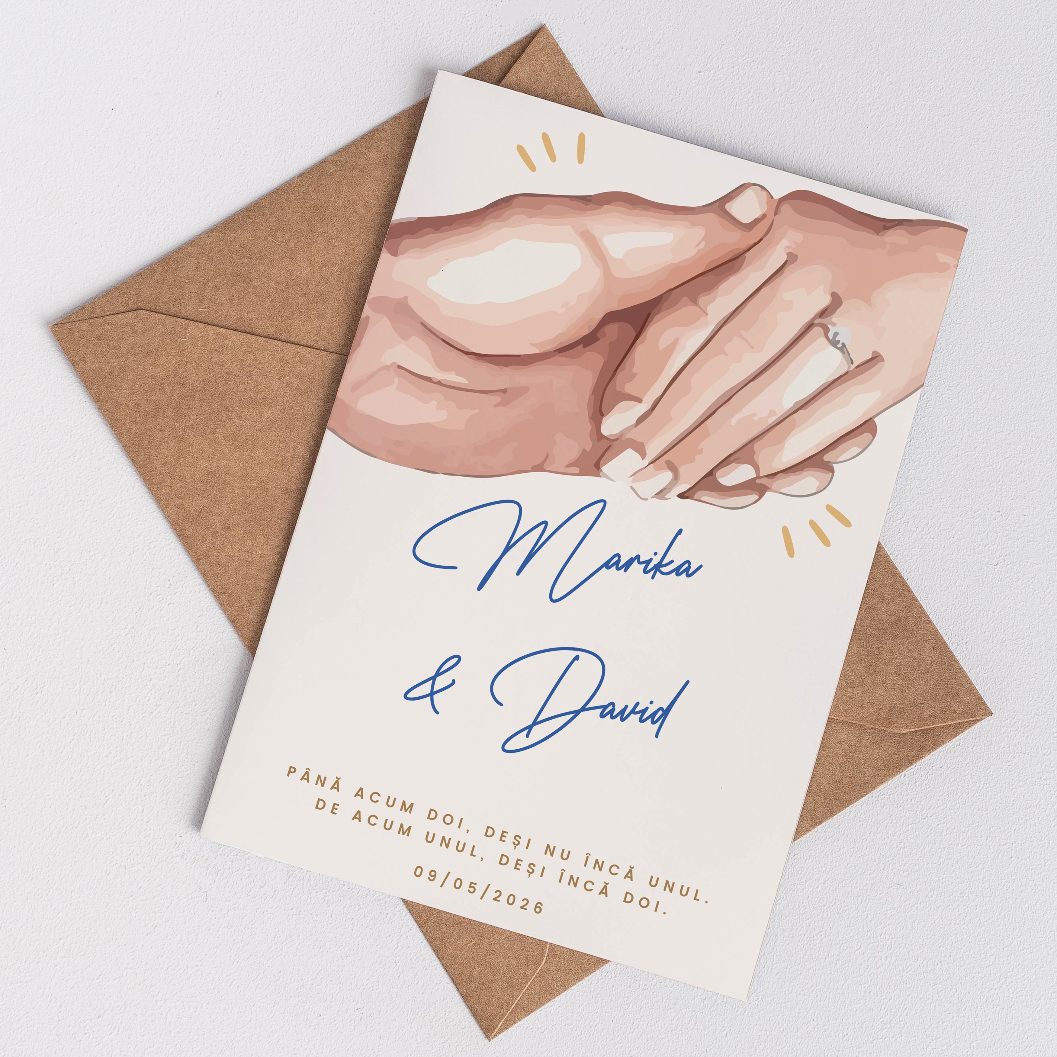 Felicitare de nuntă personalizată – De acum, Unul