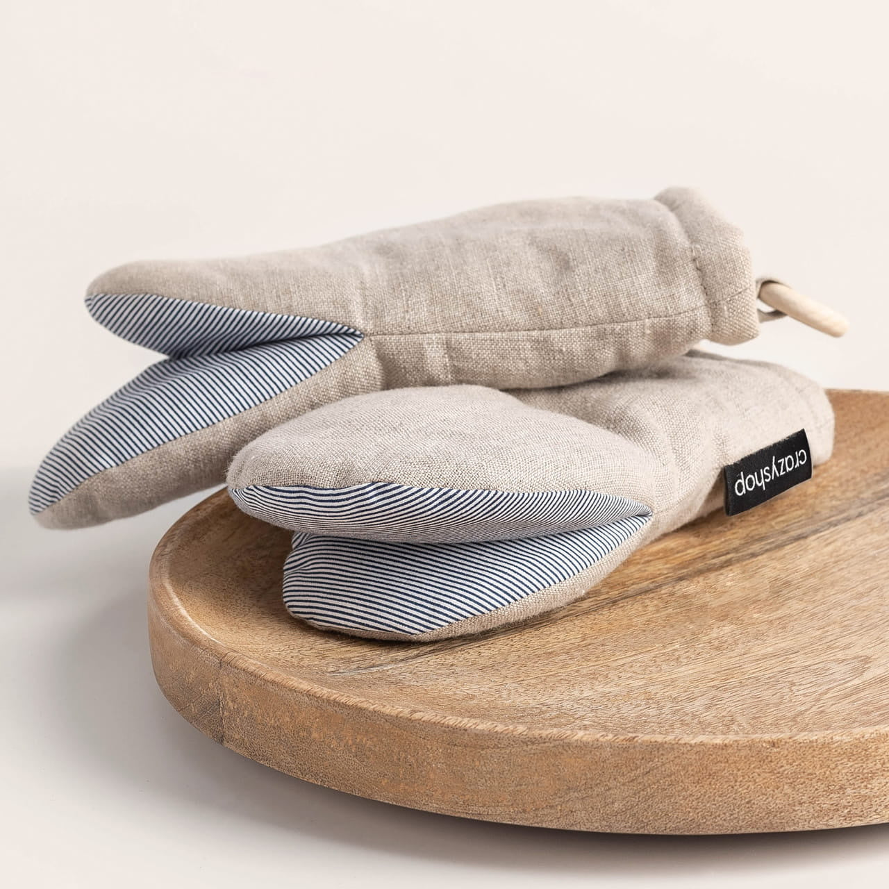 Kuchenna rękawica lniana - dla dziecka rękawice kuchenne prezent dla dziecka prezent dla małego kucharza