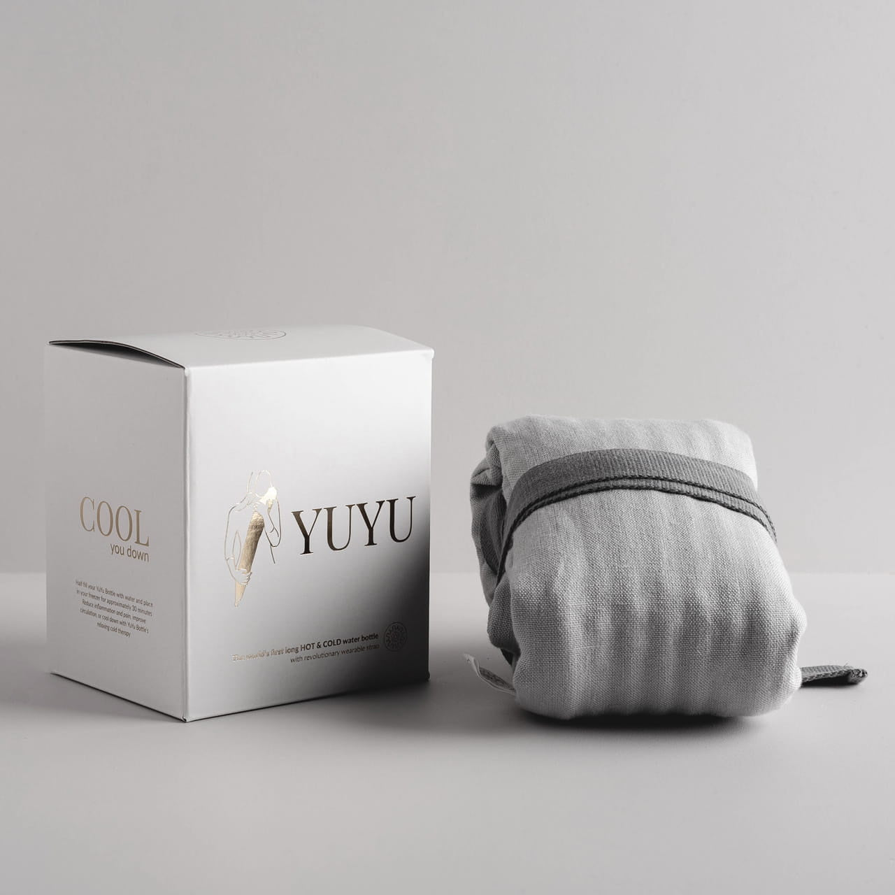 Termofor długi - lniany pokrowiec termofor w pokrowcu praktyczny prezent dla kobiety