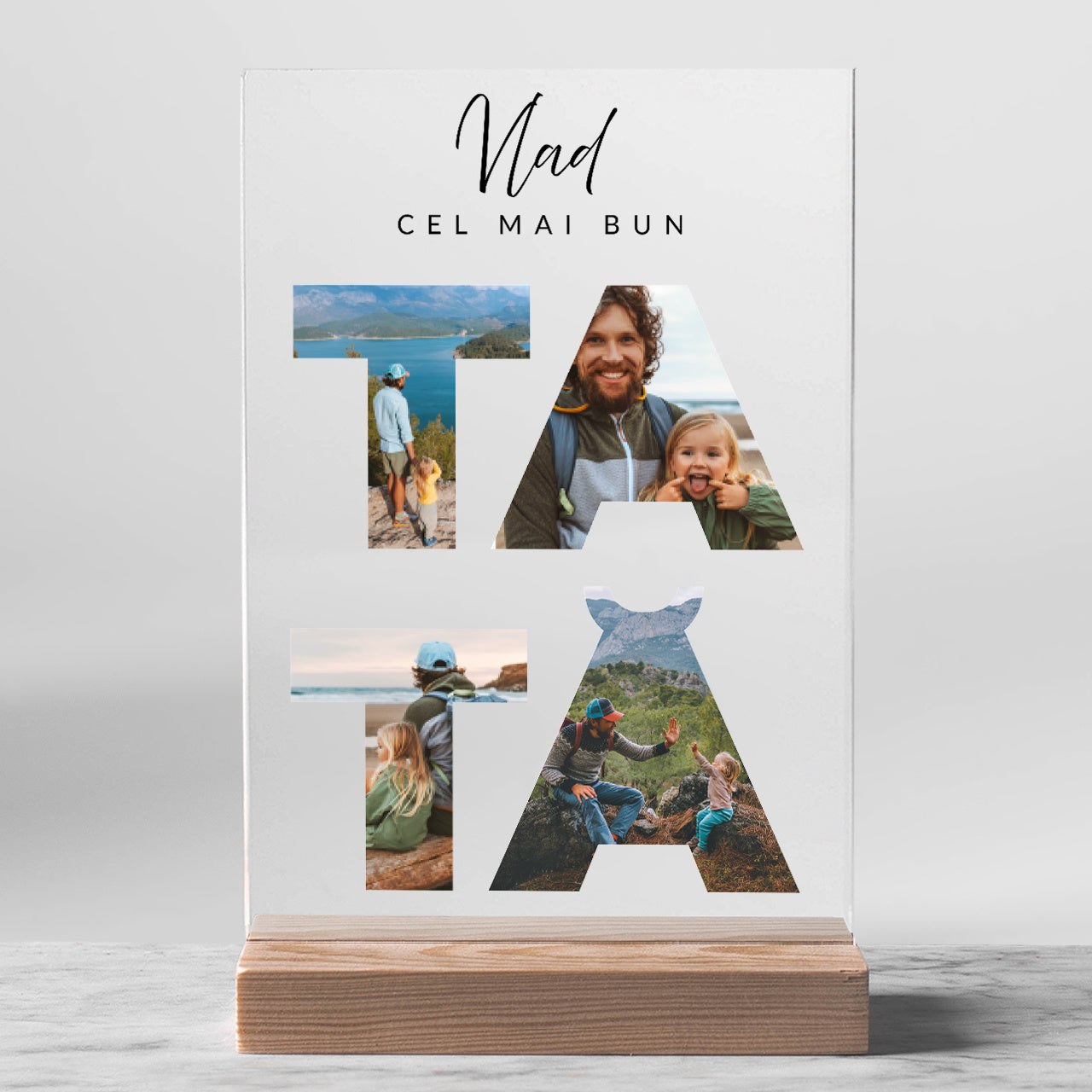 Placă din plexiglas pentru Ziua Tatălui - Cel mai bun tată