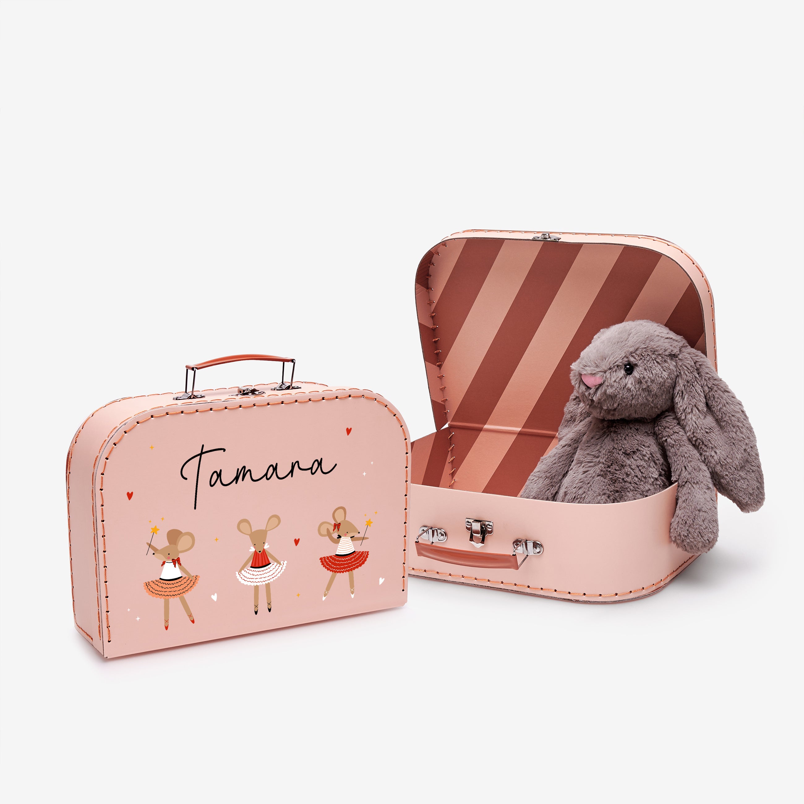 Personalizowany kuferek dla dziewczynki - Myszki Baletnice prezent dla dziewczynki kuferek personalizowany