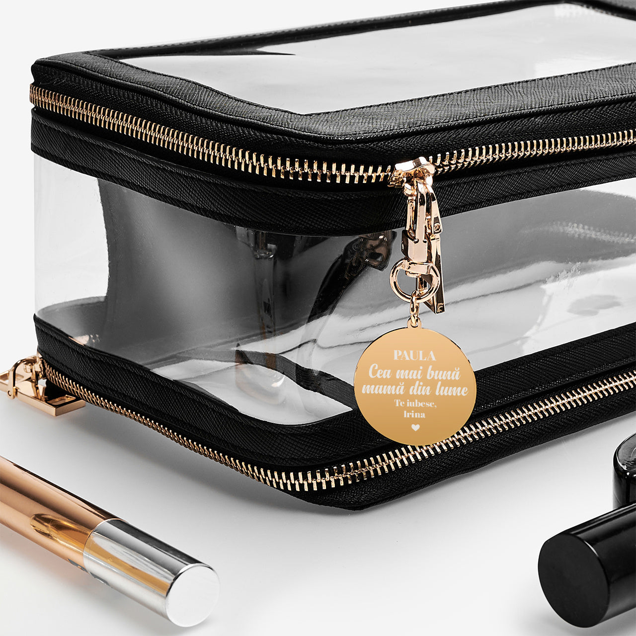 Trusă cosmetică din piele pentru femei – cadou de Ziua Mamei