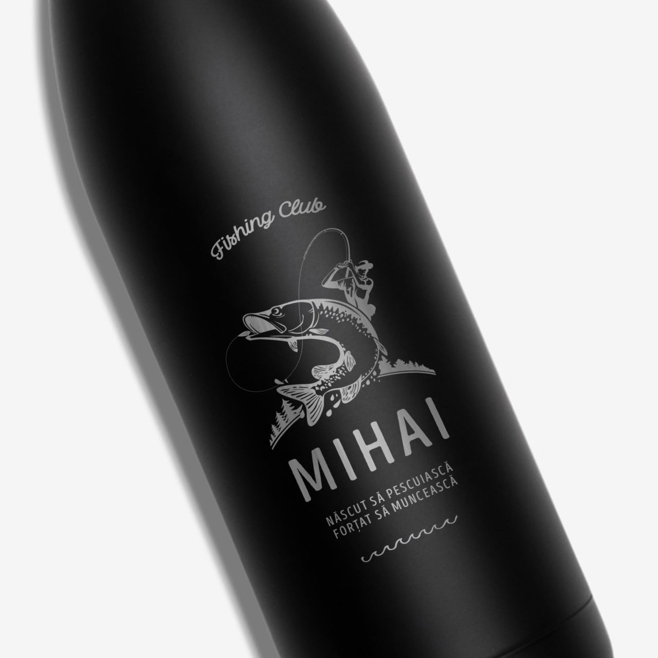 Termos personalizat pentru un pescar