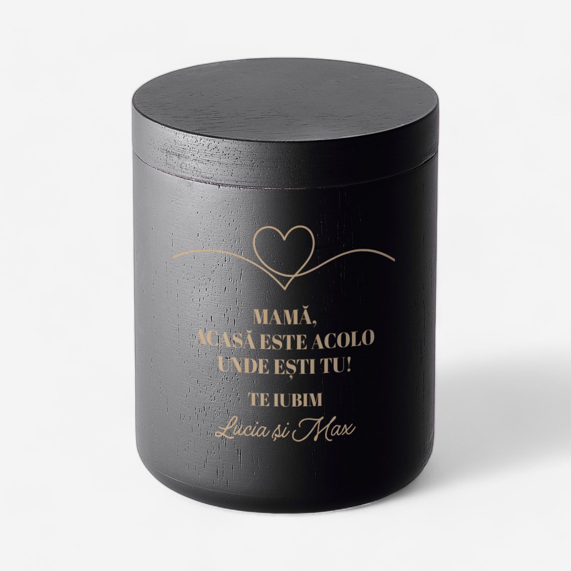 Lumânare gravată pentru mamă