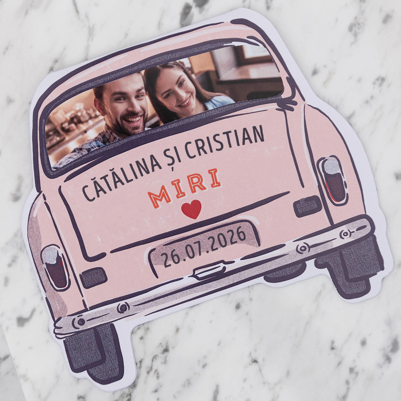 Felicitare de nuntă cu poză – cadou pentru miri