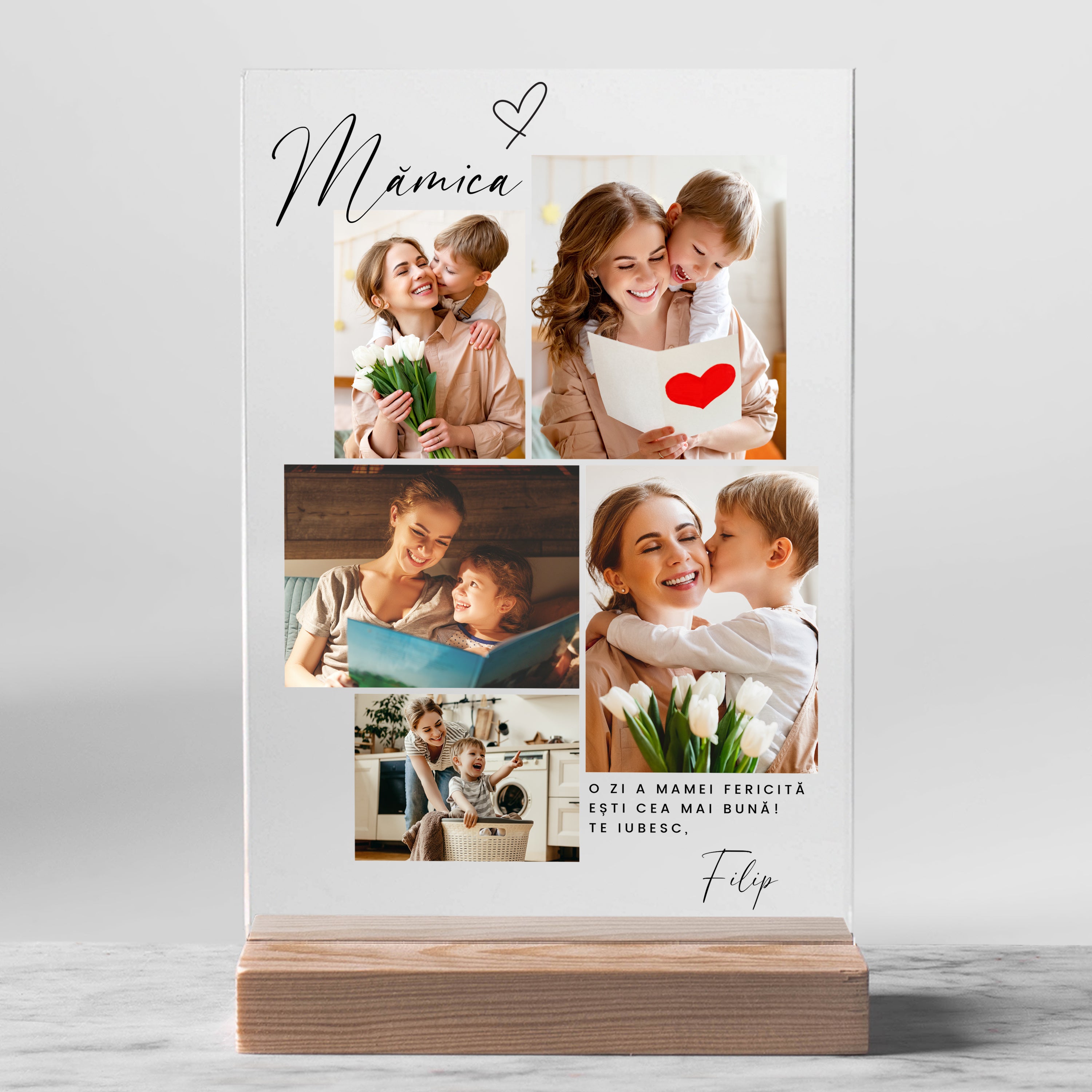 Statuetka ze zdjęciami - prezent na Dzień Mamy prezent dla mamy statuetka dla mamy