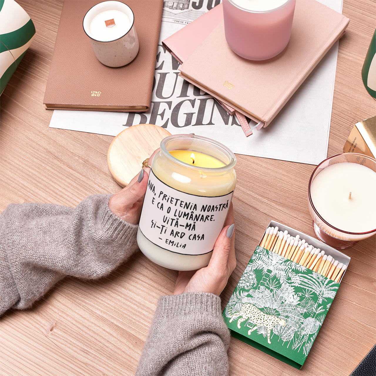 Personalizowana świeca dla przyjaciółki - śmieszny prezent dla przyjaciółki prezent dla przyjaciółki