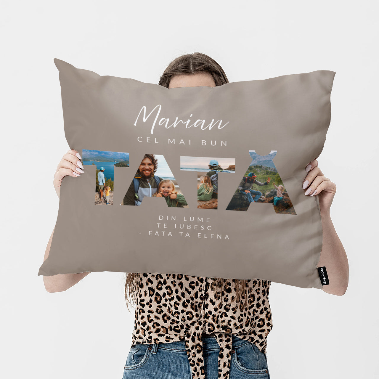Pernă de Ziua Tatălui cu fotografii