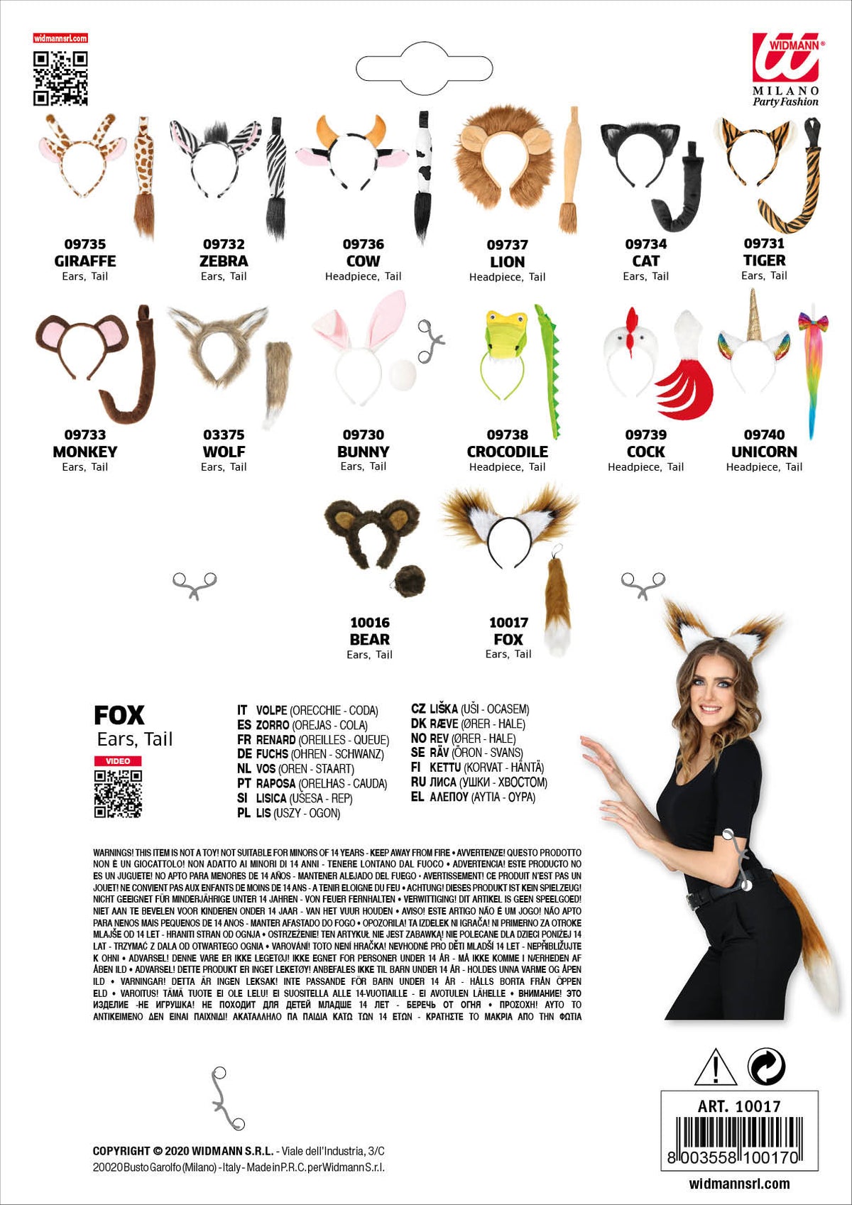 Urechi și coadă lisa ACCESORII PENTRU COSTUMULUI LISA costum furry