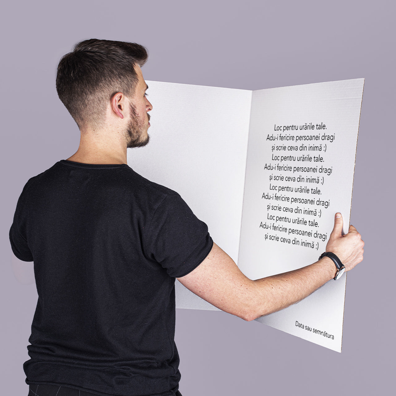 Felicitare XXL cu fotografie – Cerere de a fi martor