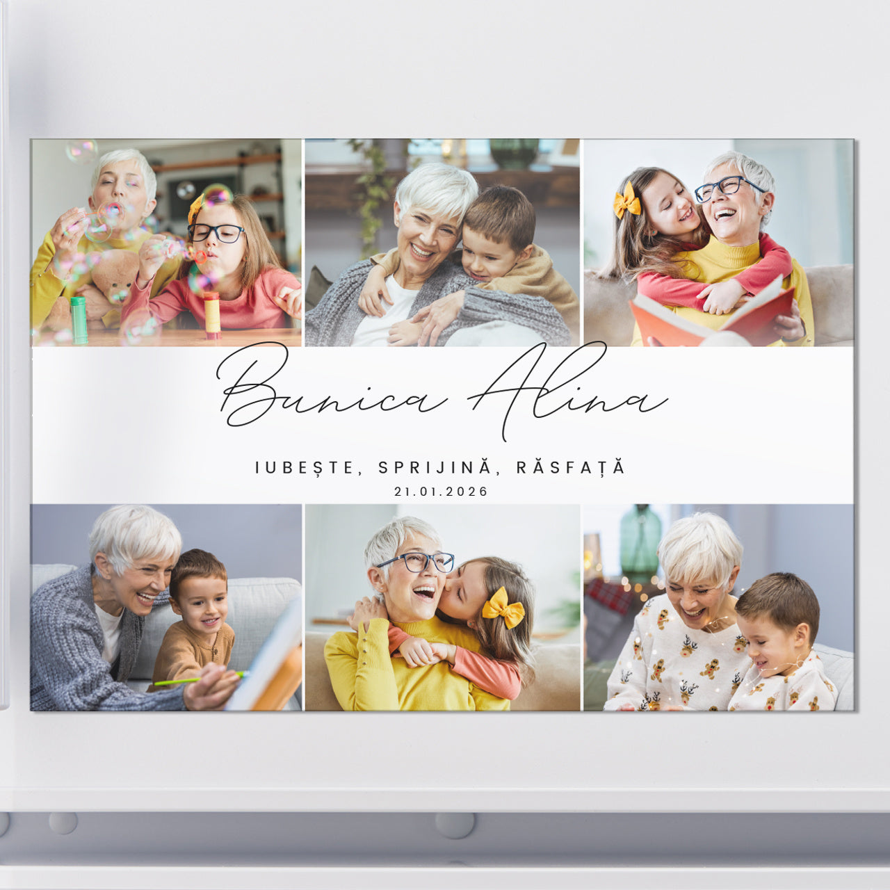 Magnes na lodówkę ze zdjęciem - magnes dla babci magnes na Dzień Babci prezent dla babci