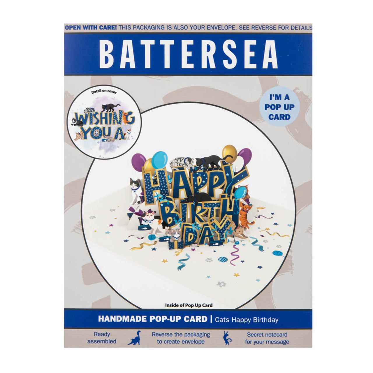 Felicitare pliabilă cu pisici – Happy Birthday