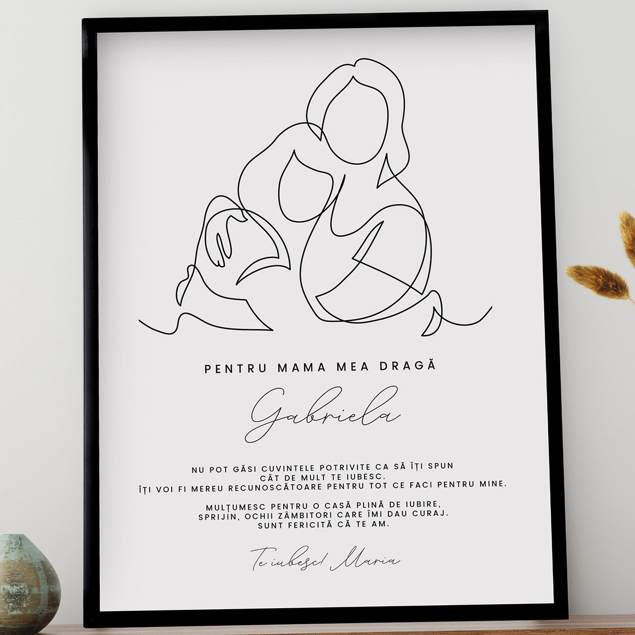 Plakat z okazji Dnia Mamy - prezent od córki plakat na dzień mamy prezent na dzień mamy prezent dla mamy