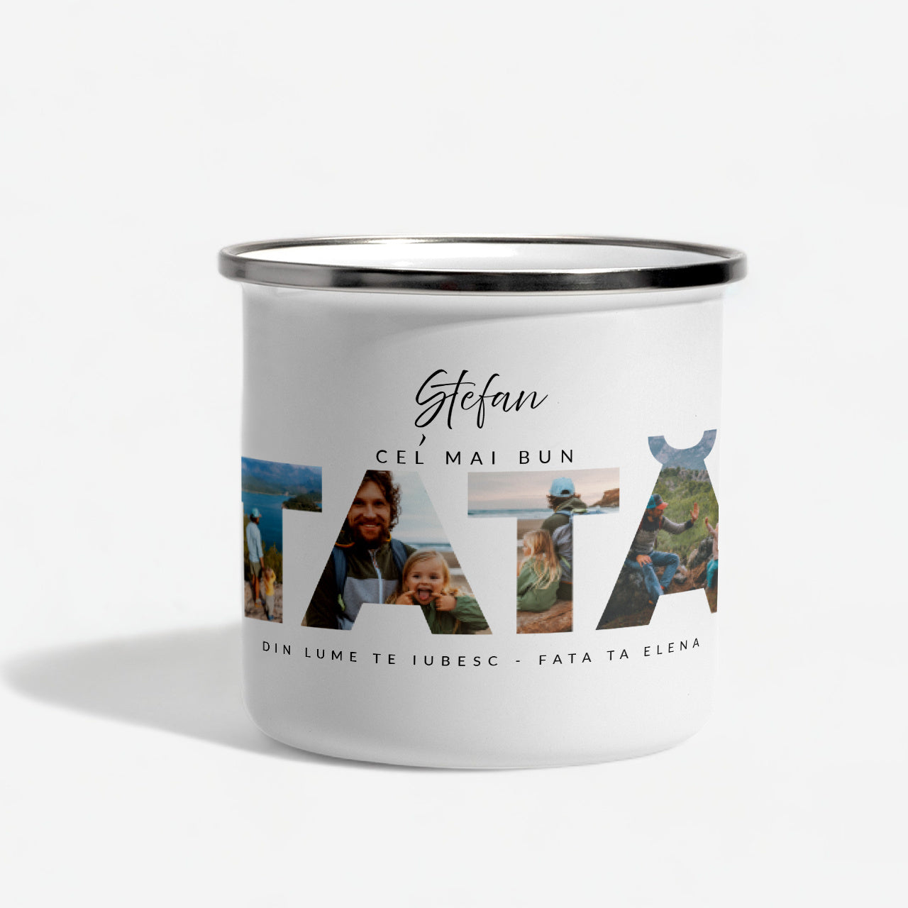 Cană personalizată pentru tata cu fotografii