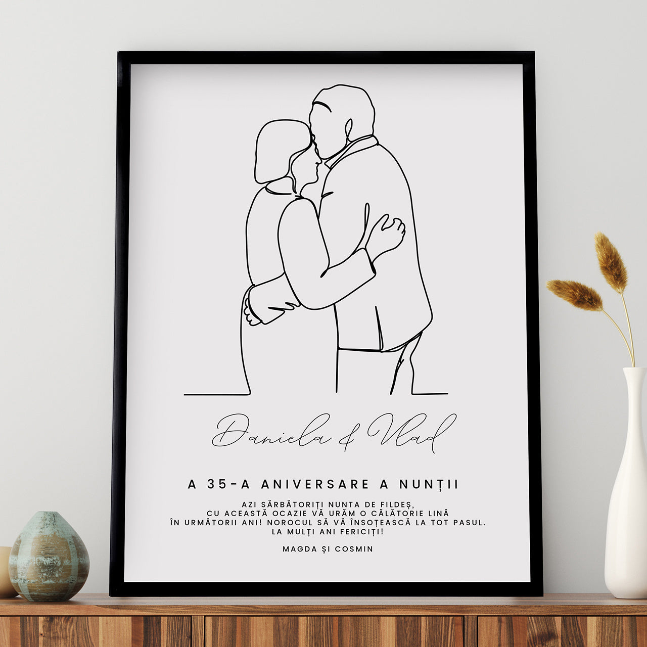Poster personalizat pentru aniversarea nunții