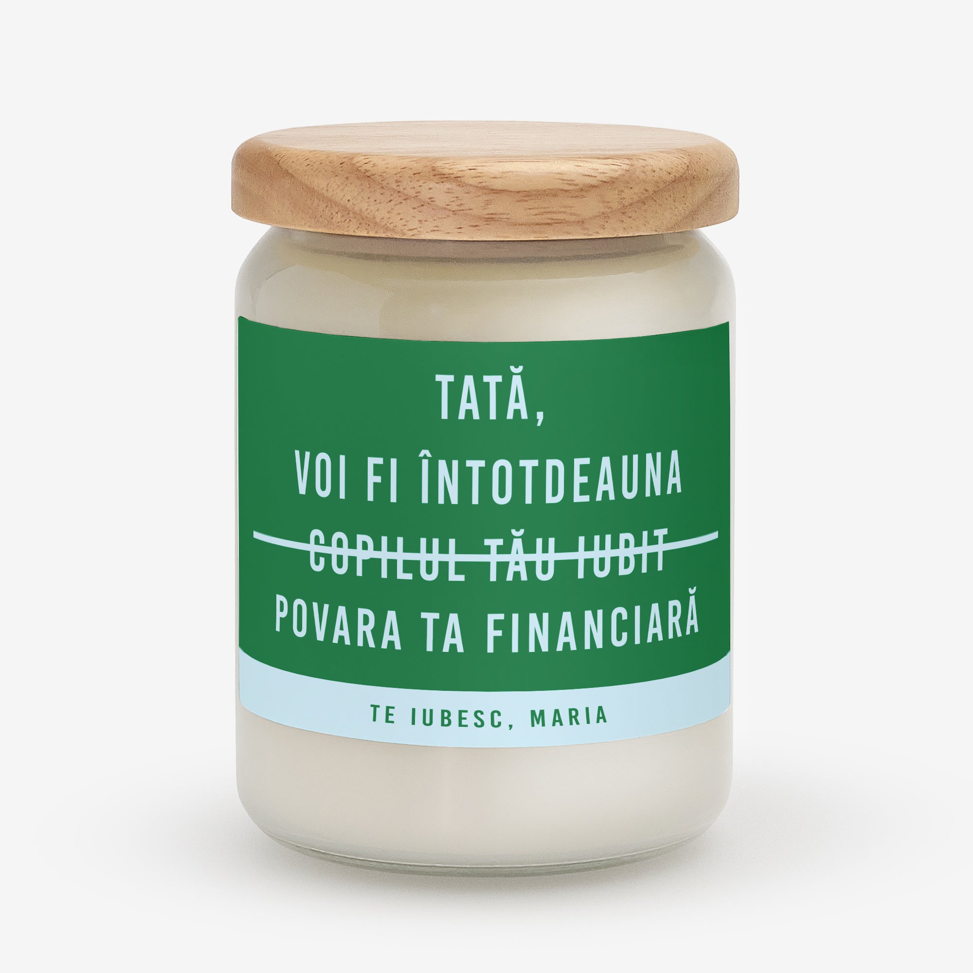 Lumânare personalizată - cadou amuzant de Ziua Tatălui