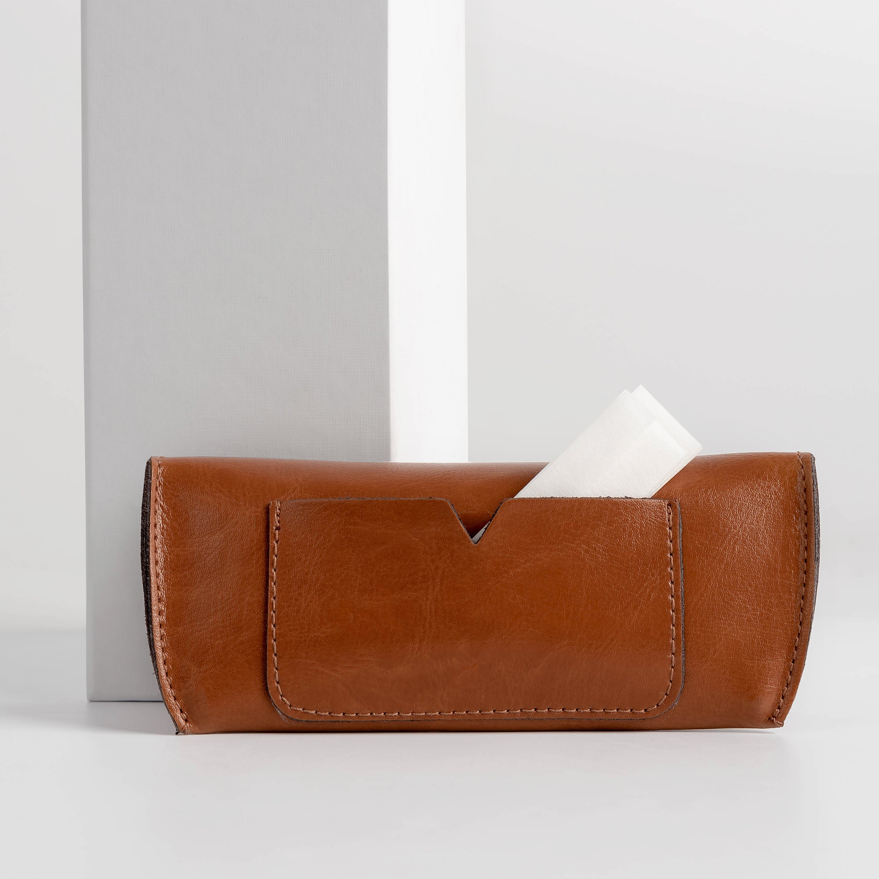 Eleganckie etui na okulary - Inicjały prezent dla męża na urodziny etui z grawerem