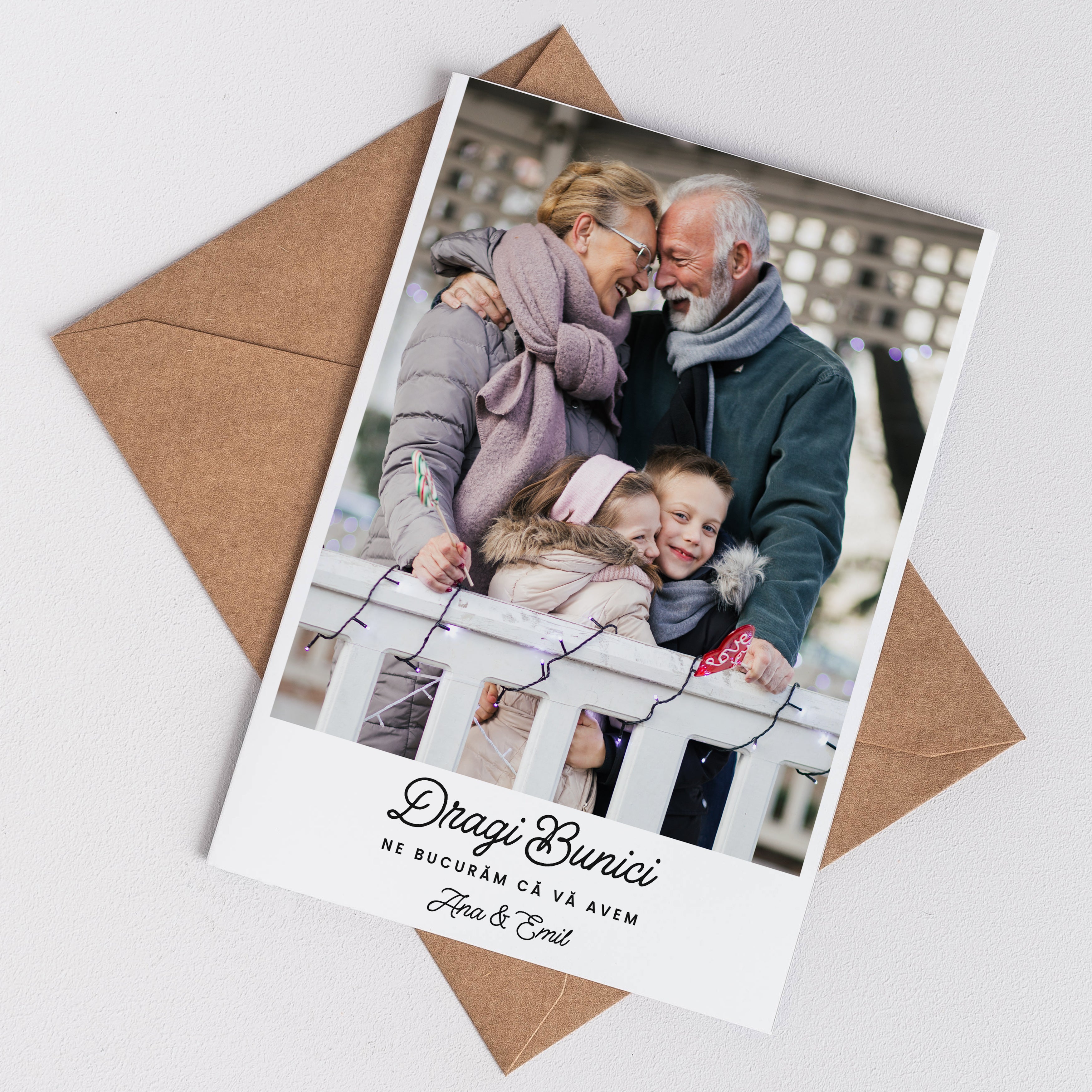 Kartka personalizowana dla Babci i Dziadka - ze zdjęciem kartka na Dzień Babci i Dziadka 