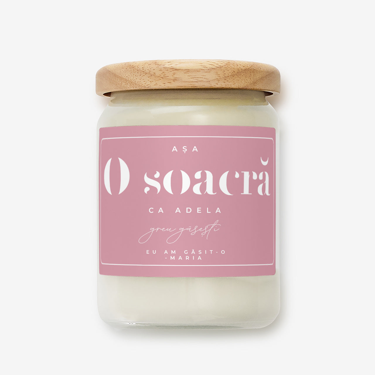 Lumânare parfumată personalizată - cadou pentru ziua de naștere a soacrei