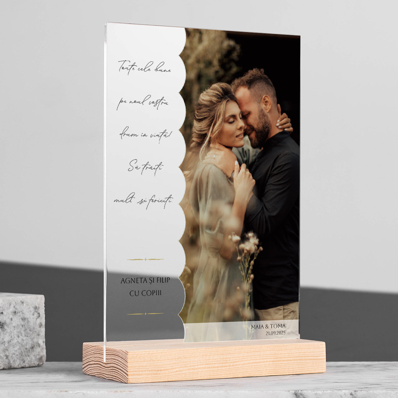 Statuetă personalizată – amintire de nuntă pentru miri