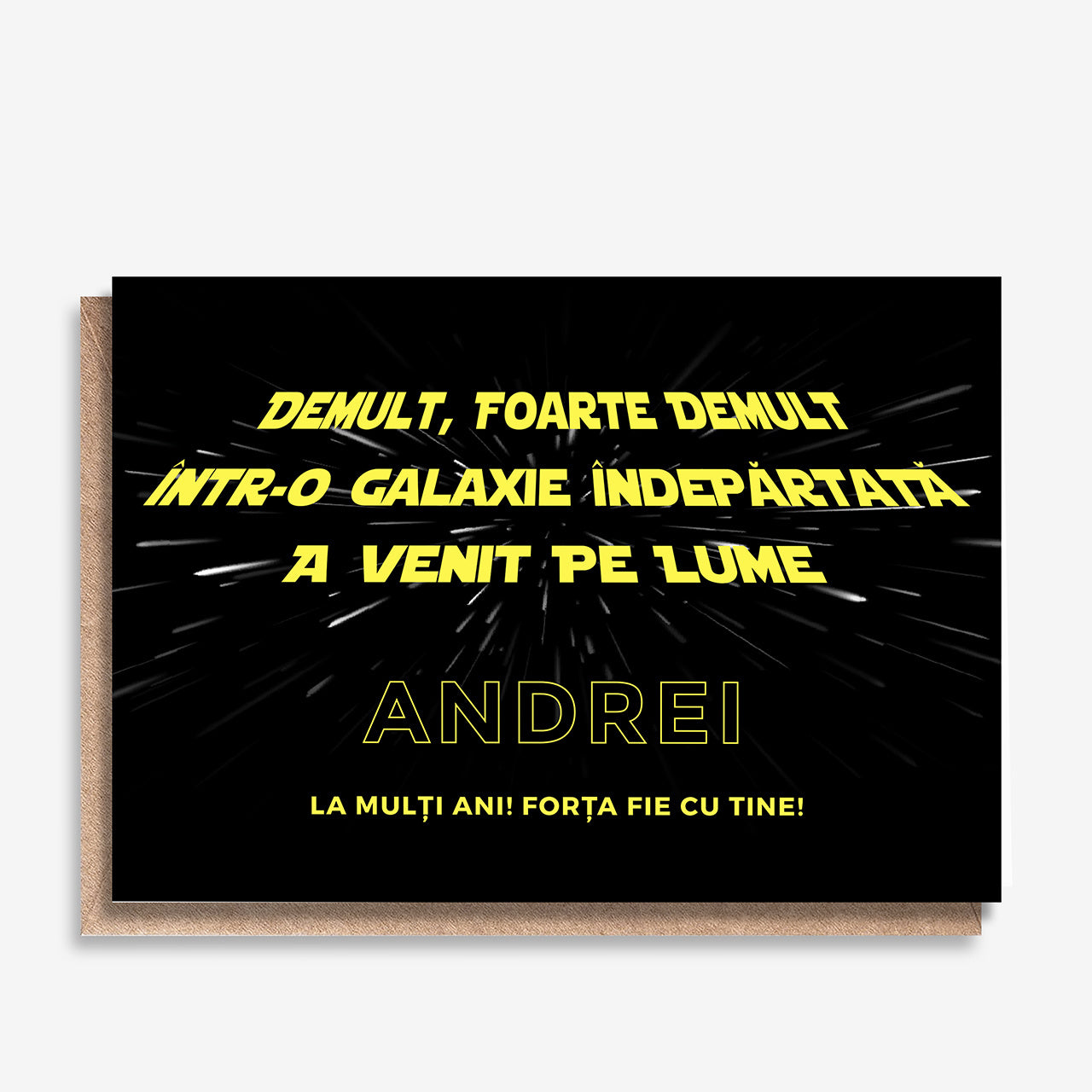 Felicitare pentru aniversarea unui fan Star Wars