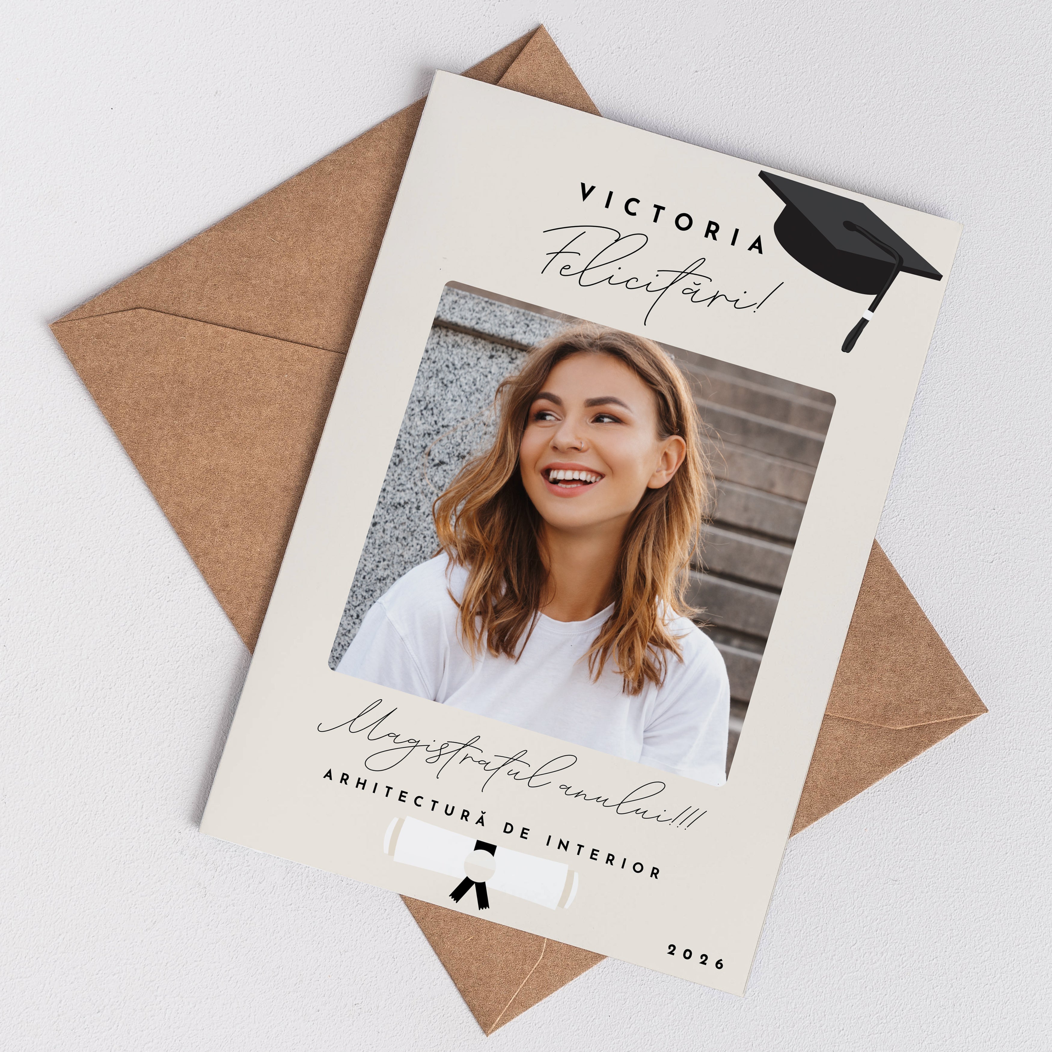 Felicitare personalizată cu felicitări pentru magistru