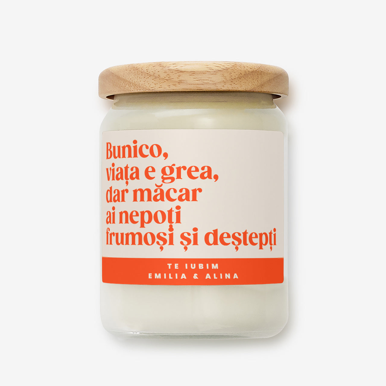 Lumânare naturală pentru bunică - cadou de la nepoți