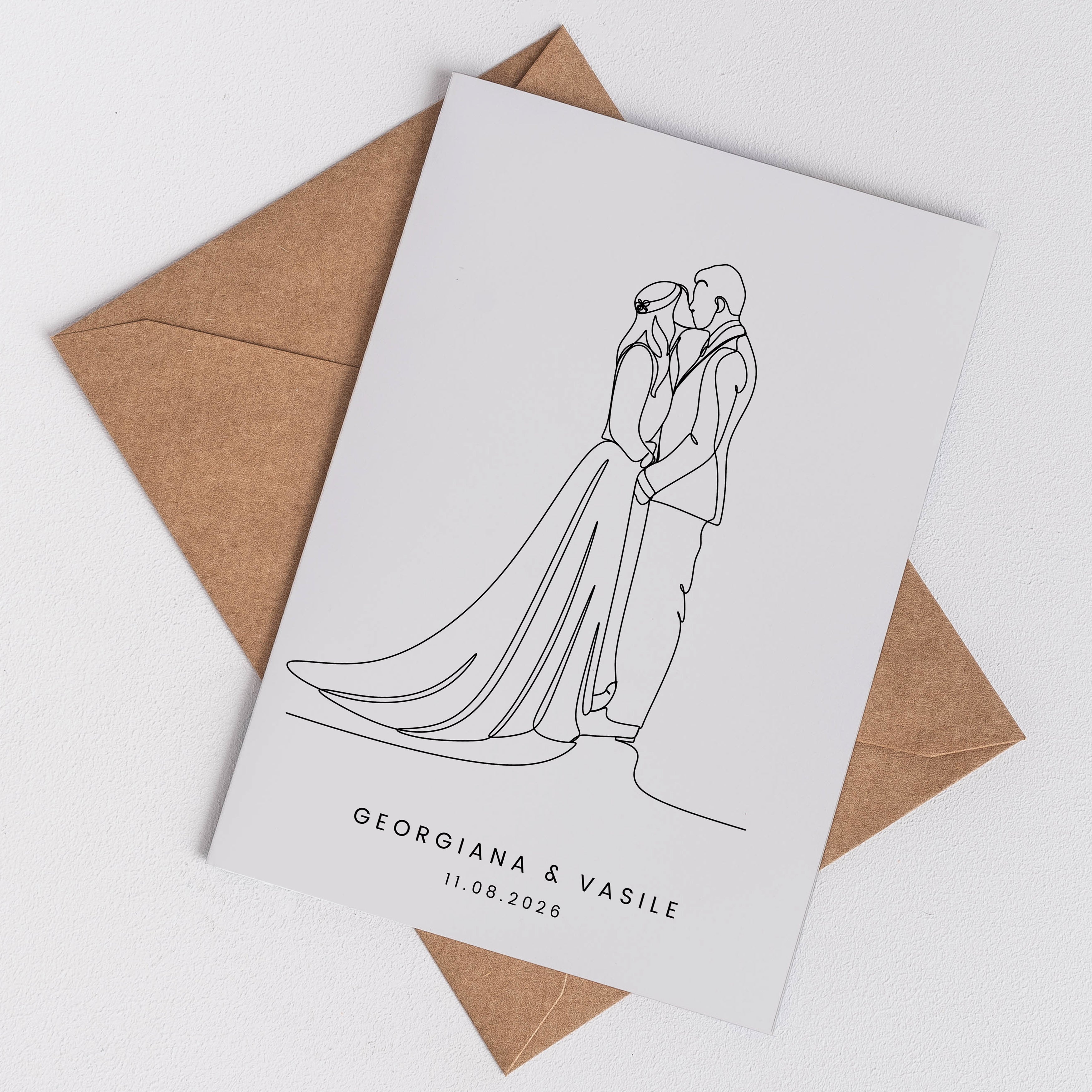 Felicitare personalizată pentru miri