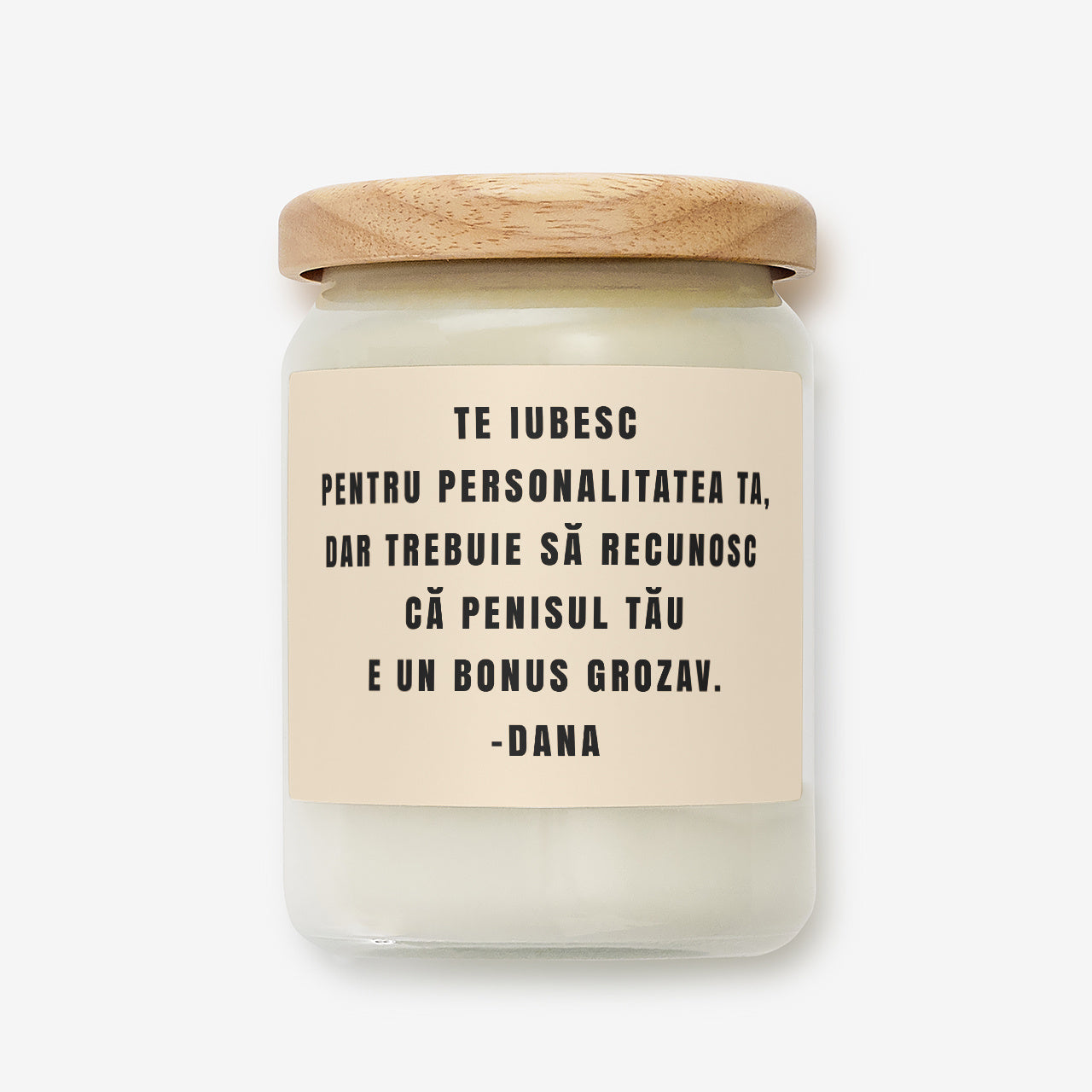 Śmieszna świeca personalizowana dla faceta - prezent na walentynki świeczka na walentynki