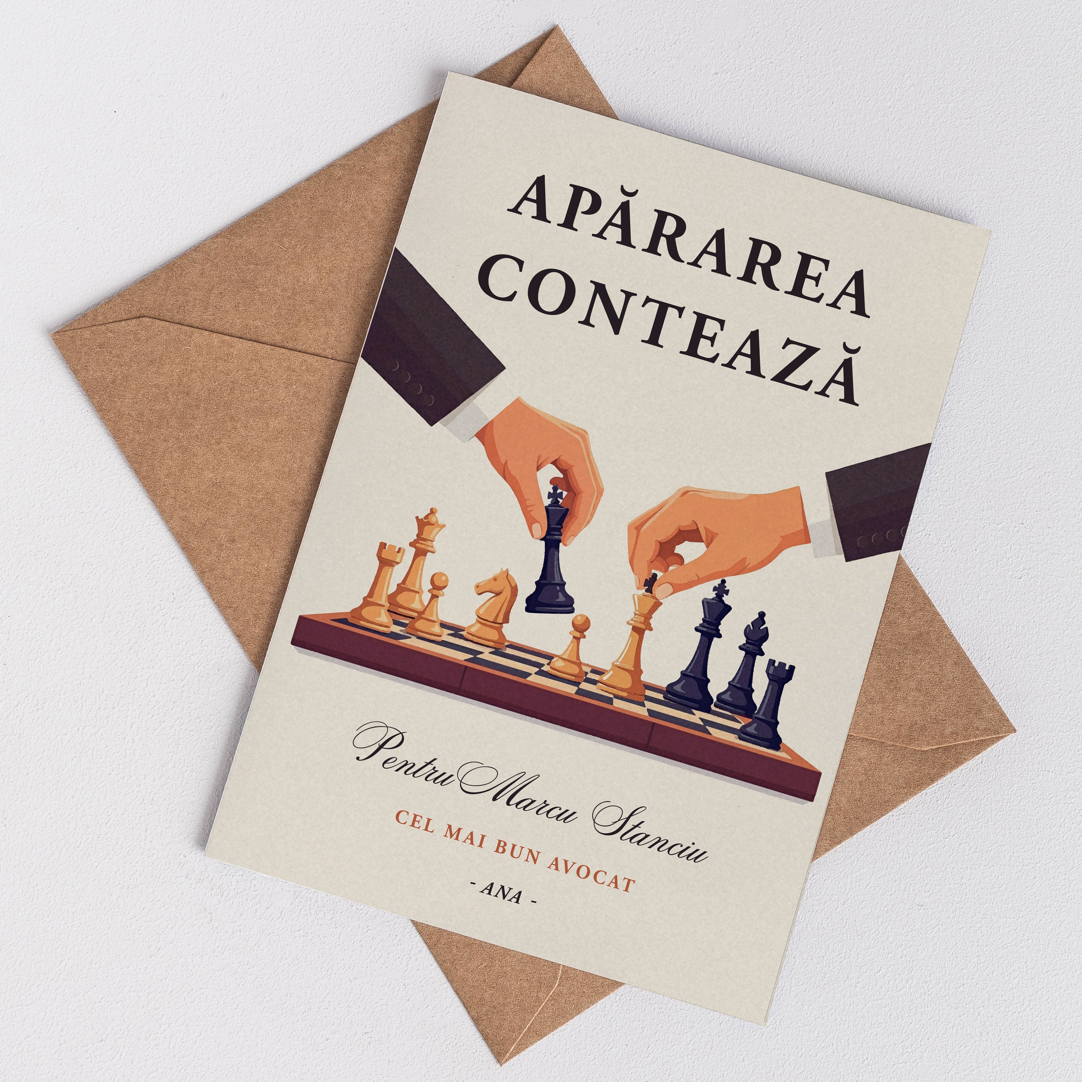 Felicitare personalizată pentru avocat