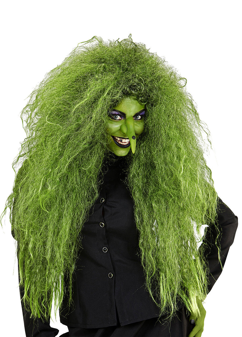 Verde perucă VRĂJITOARE de Halloween
