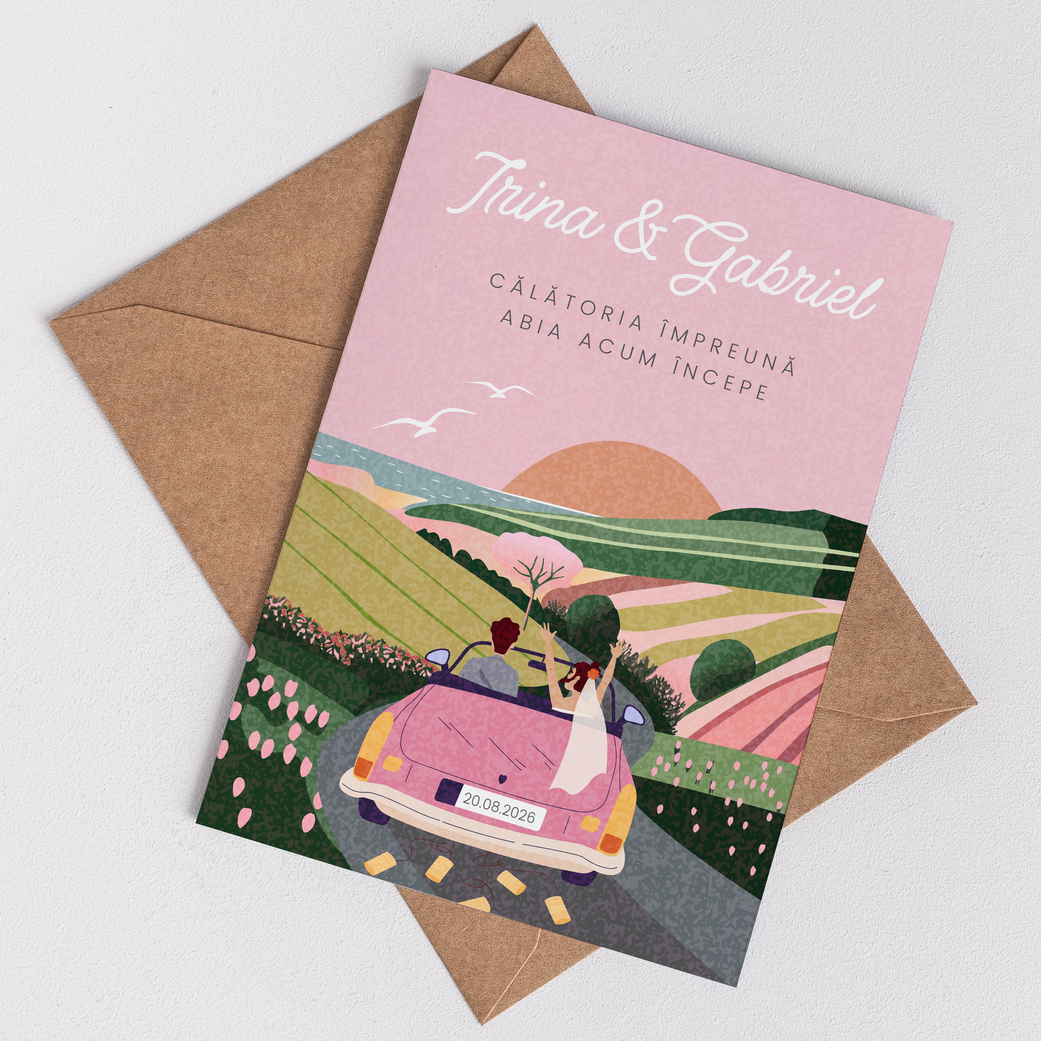 Felicitare de nuntă personalizată — Călătoria Împreună