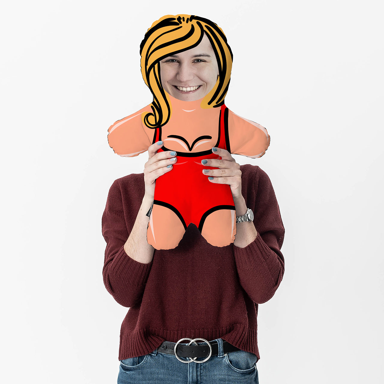 Personalizowana lalka poduszka dla dziewczyny prezent dla dziewczyny poduszka z nadrukiem poduszka na prezent